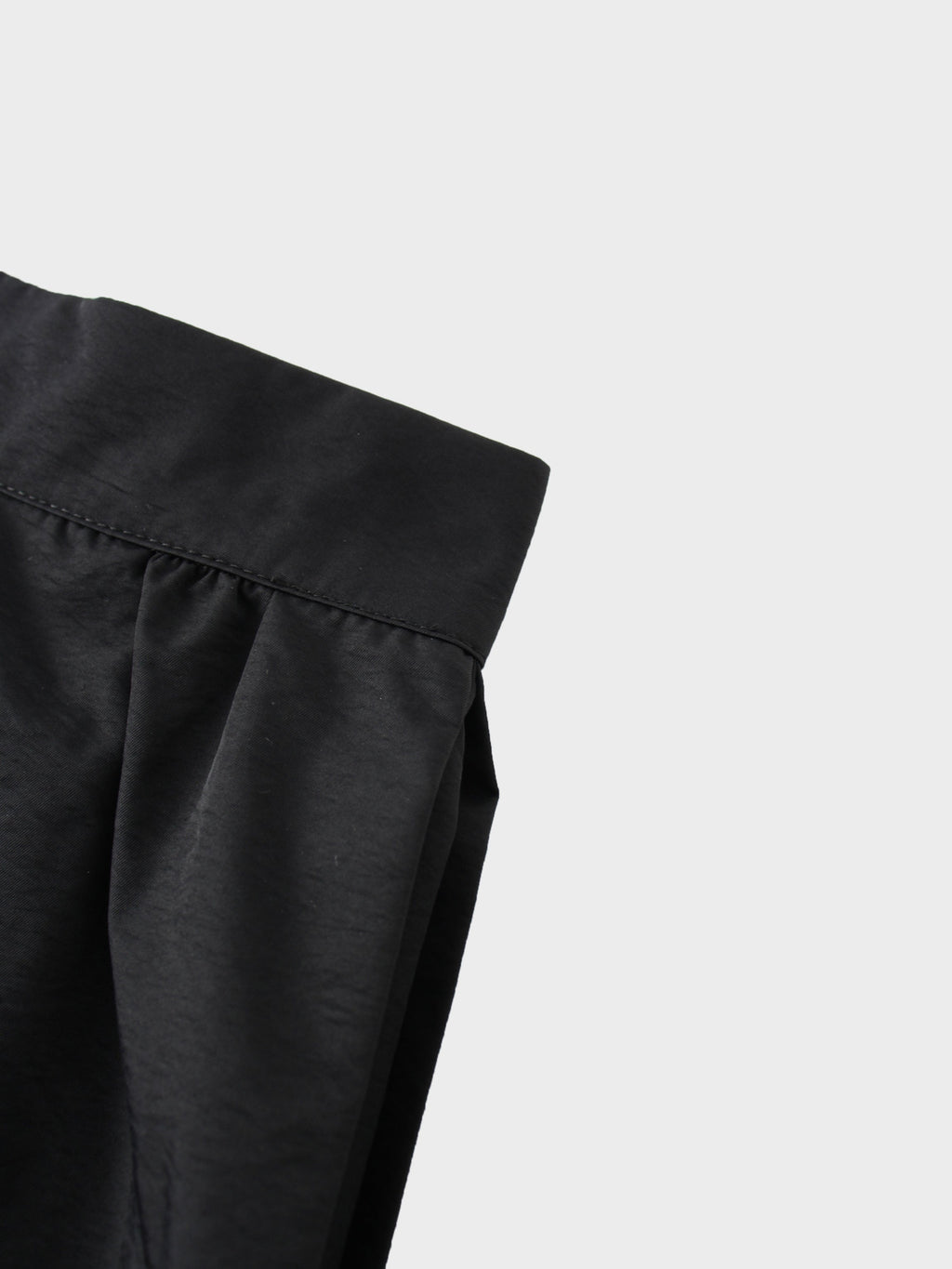 Waisted Full Taffeta Skirt-Black