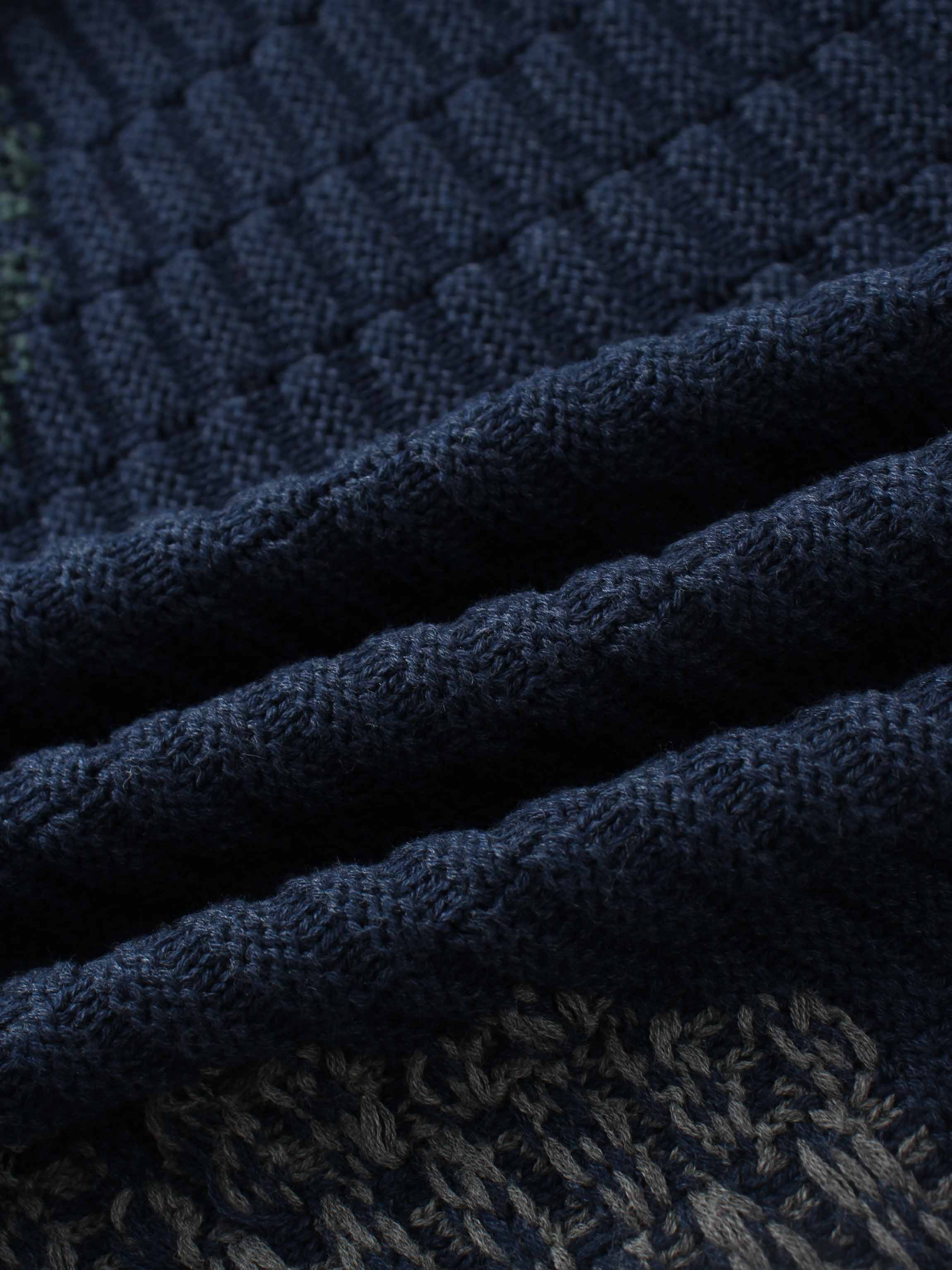 Golden Sun Sweater-Navy