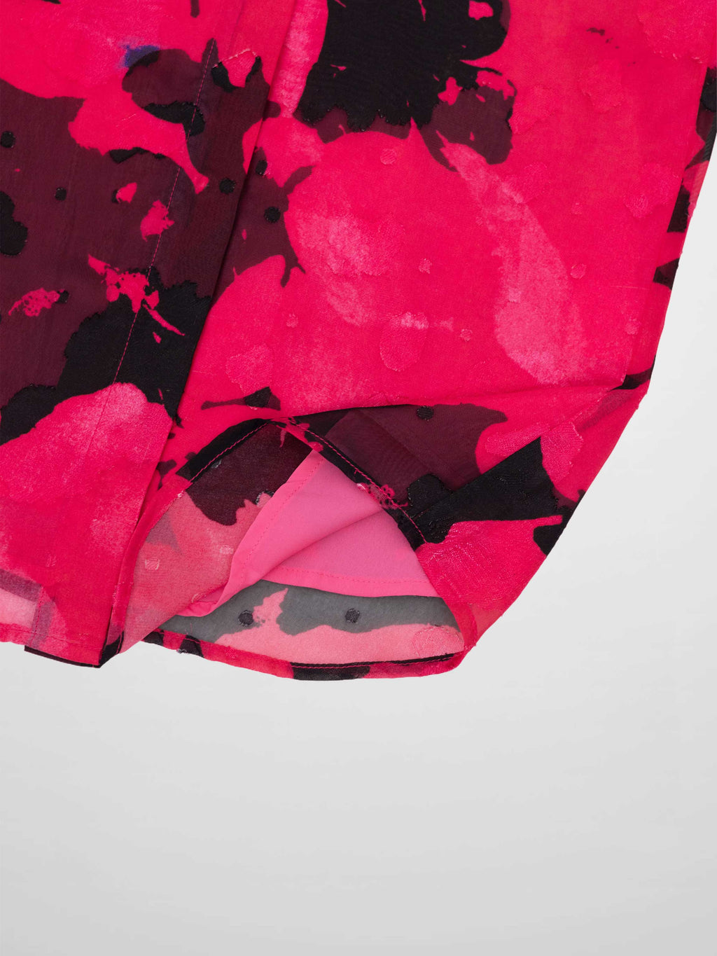 Bow Blouse-Black/Hot Pink