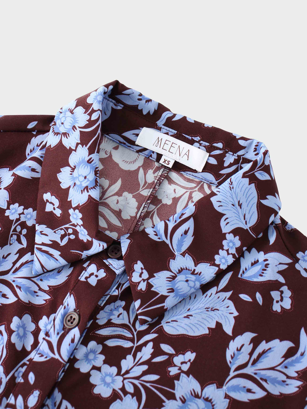 Front Shirred Shirtdress-Lilac Floral