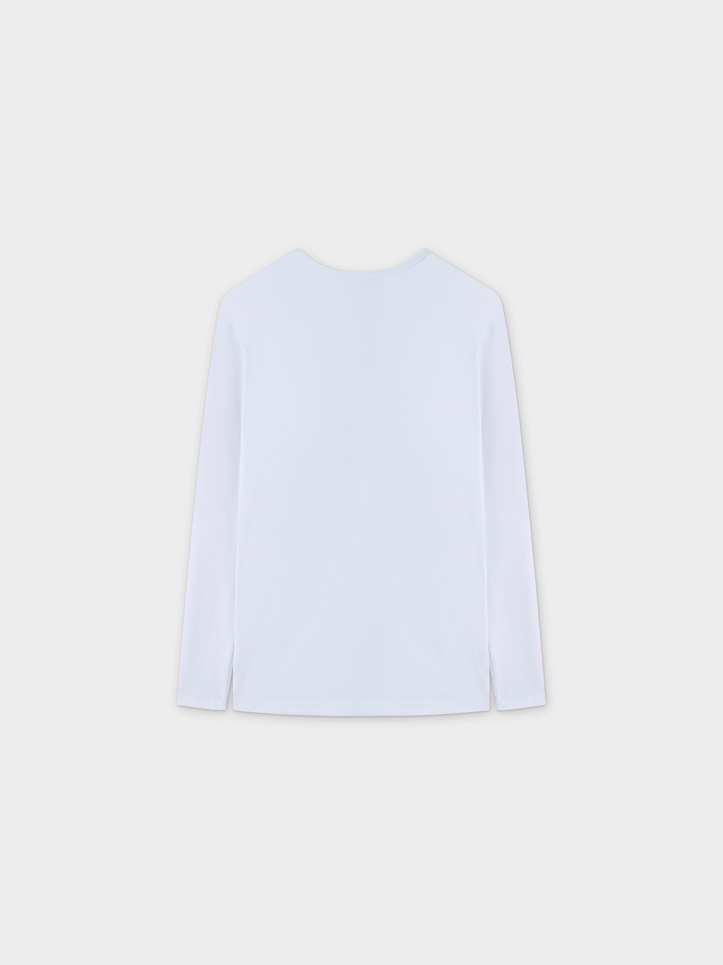 RIB DOLMAN V TEE-WHITE