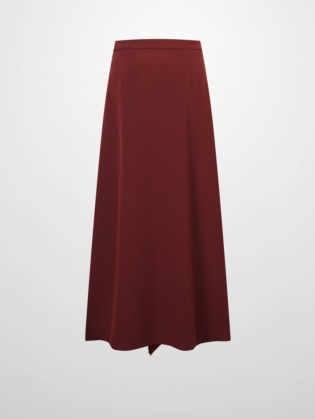 Side Ruffle Skirt-Burgundy