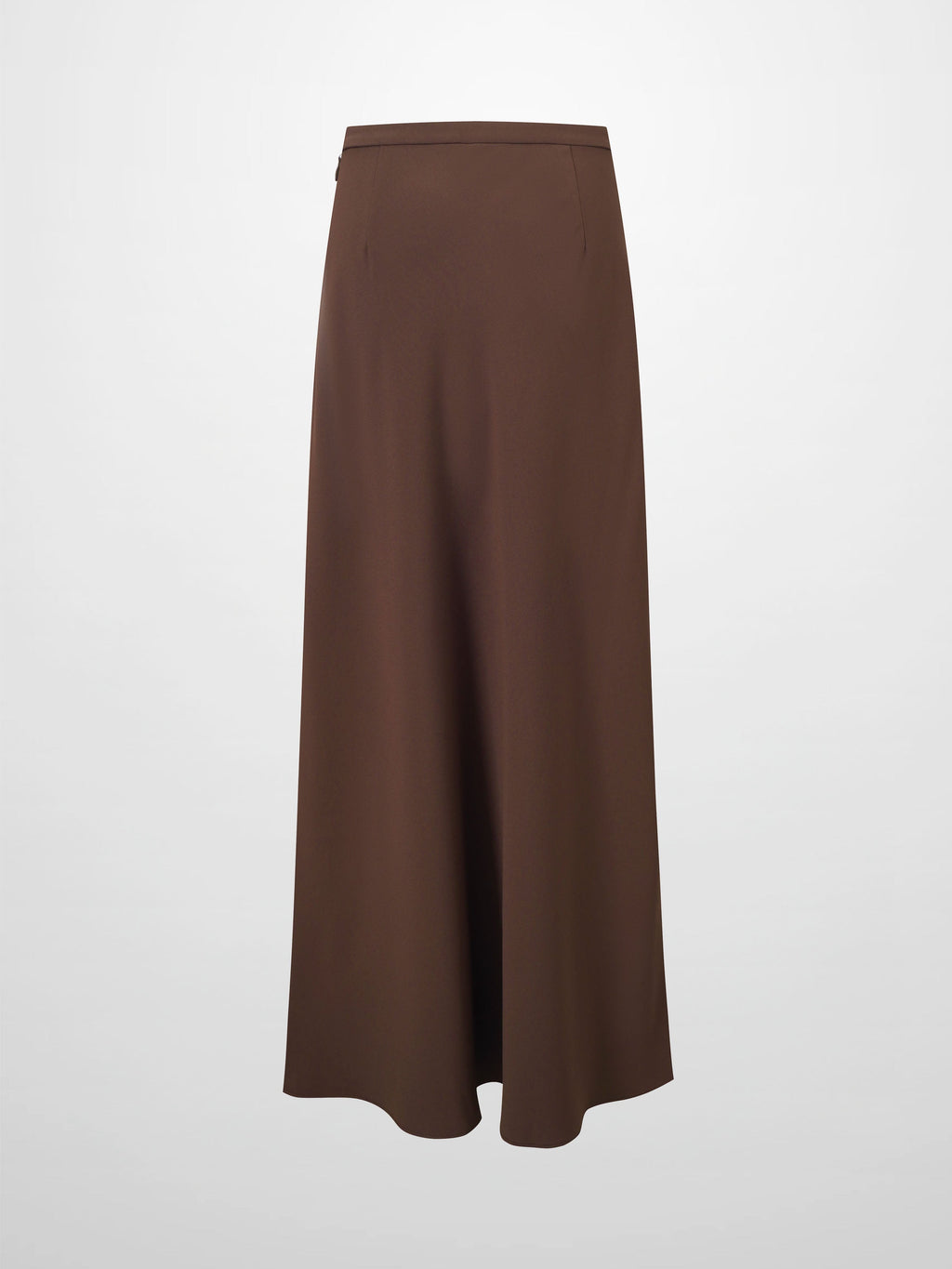 Crepe Flare Skirt-Brown
