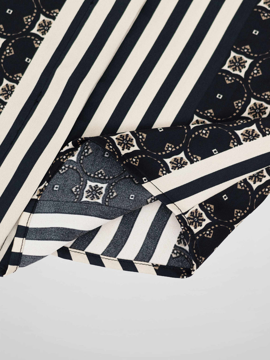 Bow Blouse-Geometric