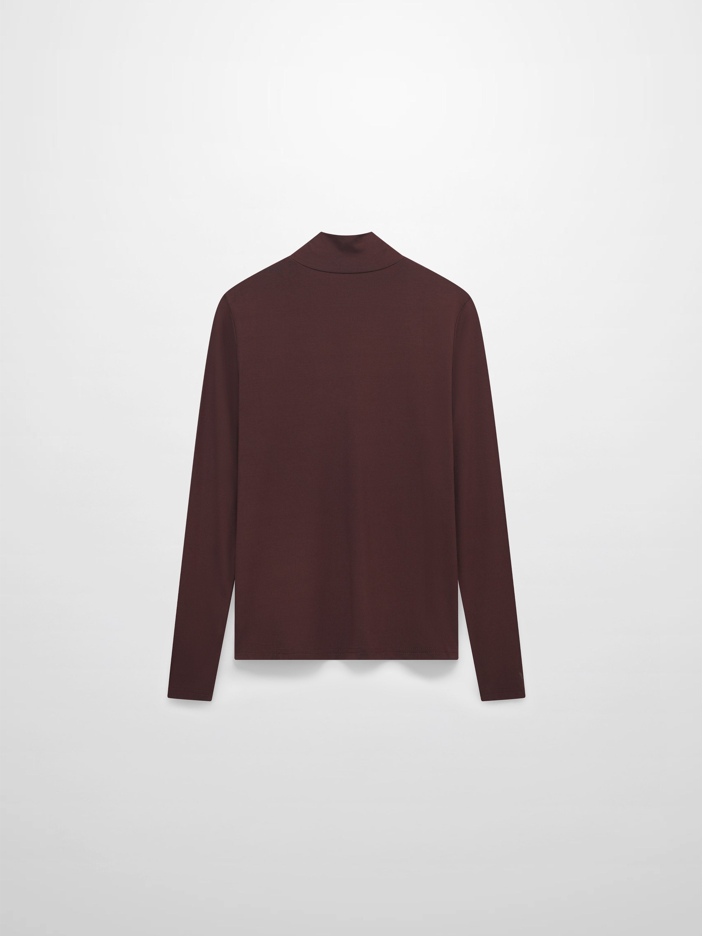 Modal Turtleneck Long Sleeve-Dark Brown