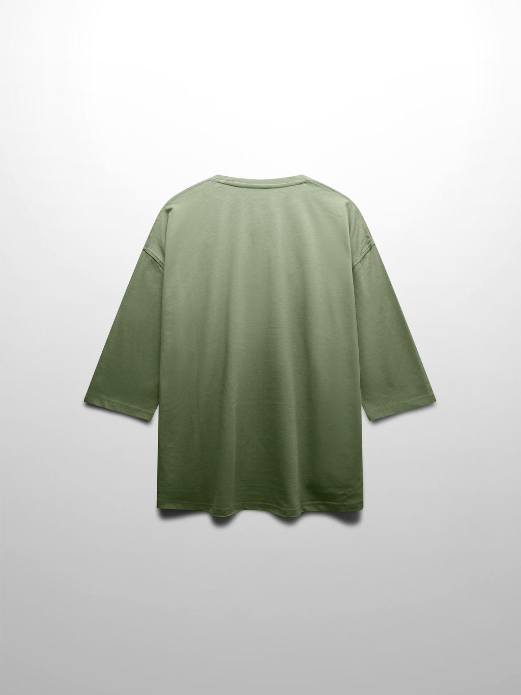 Oversized Boxy 3Q Sleeve Tee-Sage