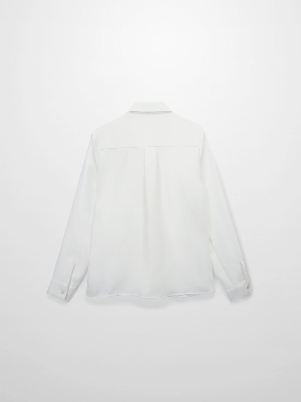 Pintuck Button Down Blouse-White