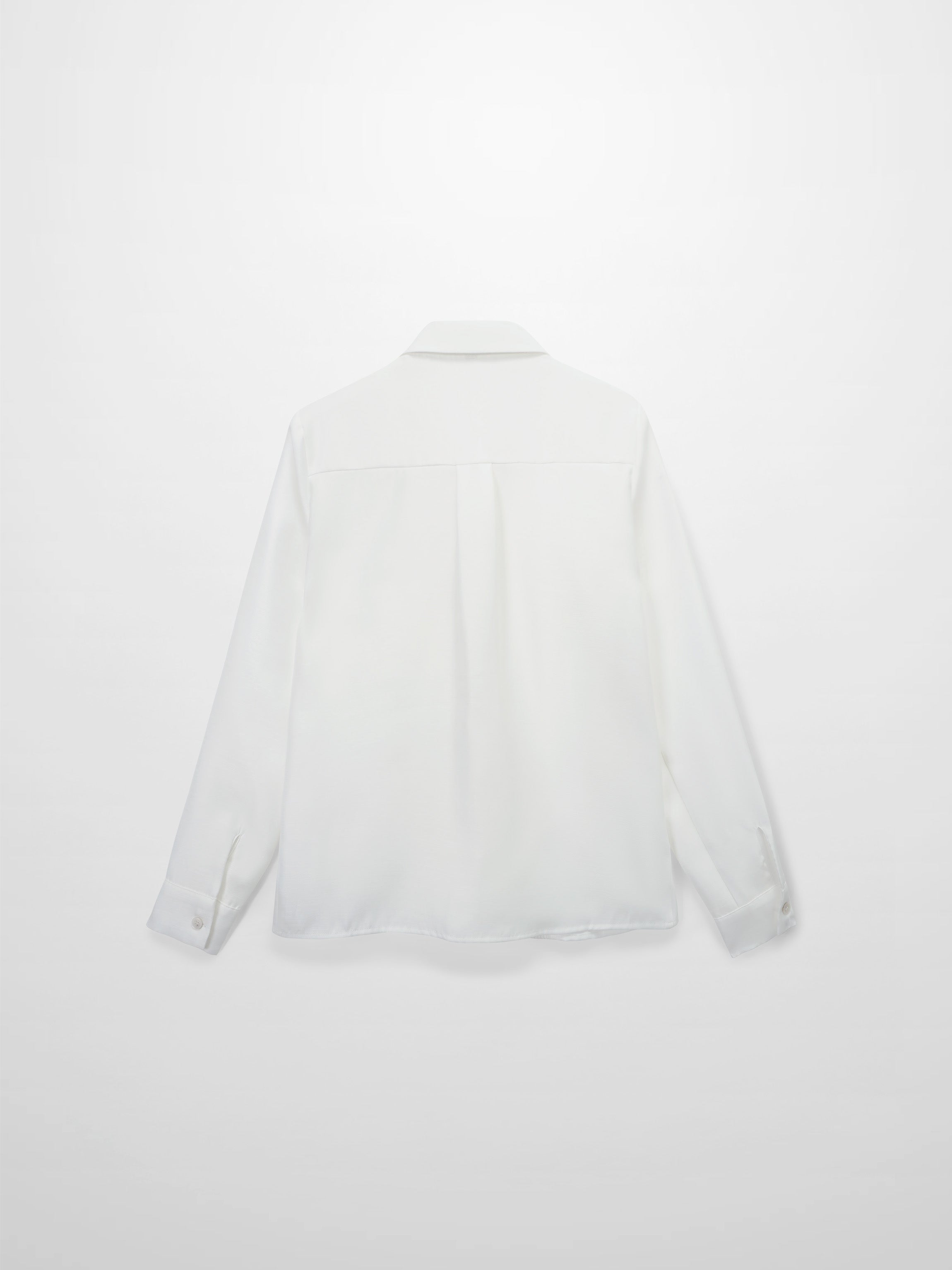 Pintuck Button Down Blouse-White