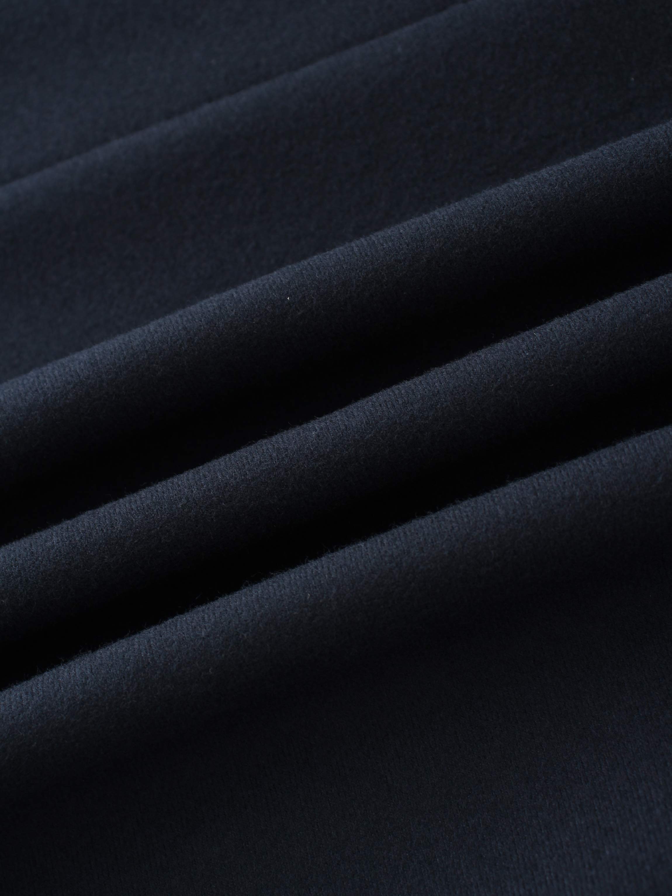 Basic A-Line Seamed Short Skirt-Navy