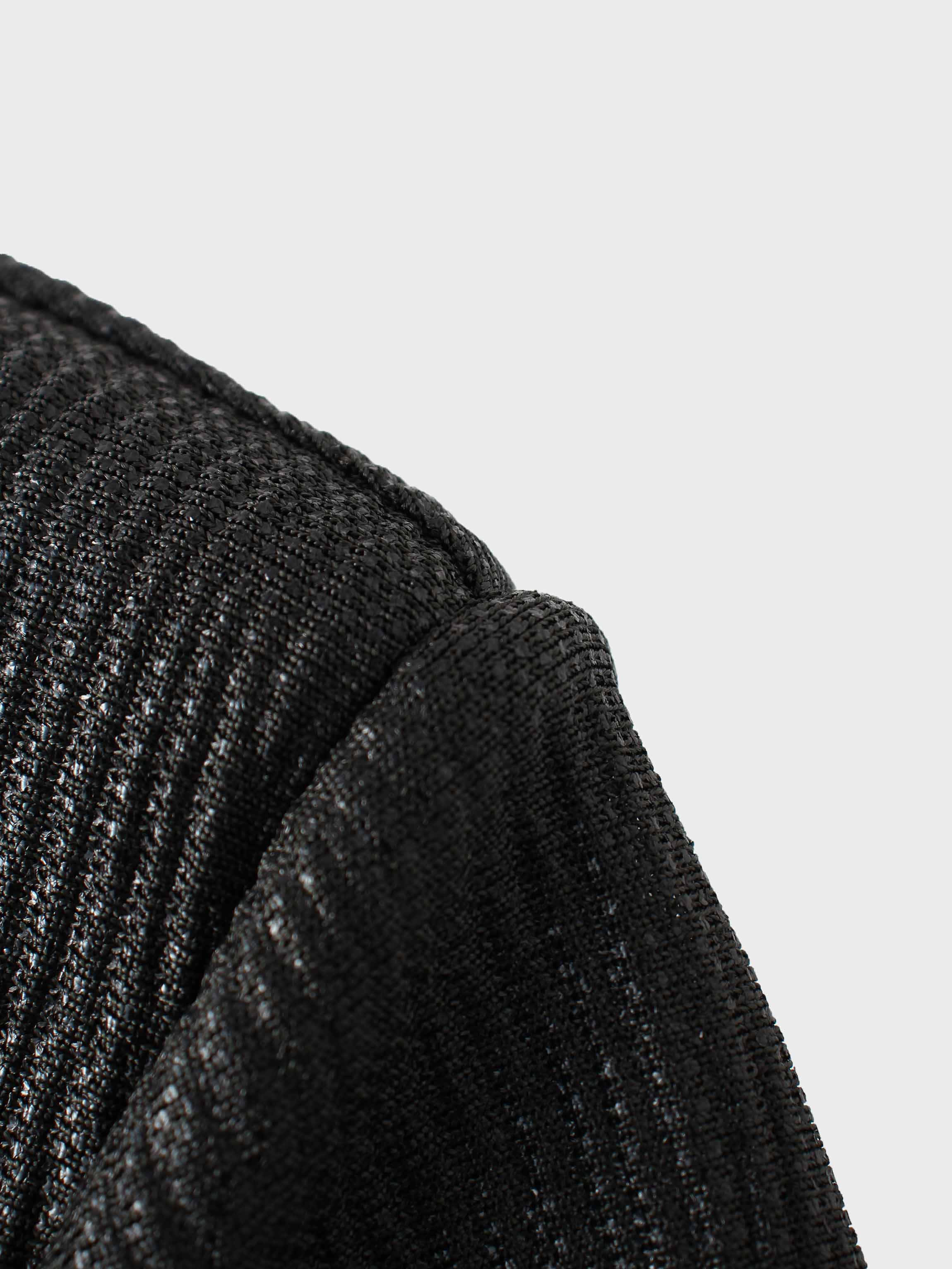 Pleat Bottom Stretch Maxi Dress-Black Shimmer