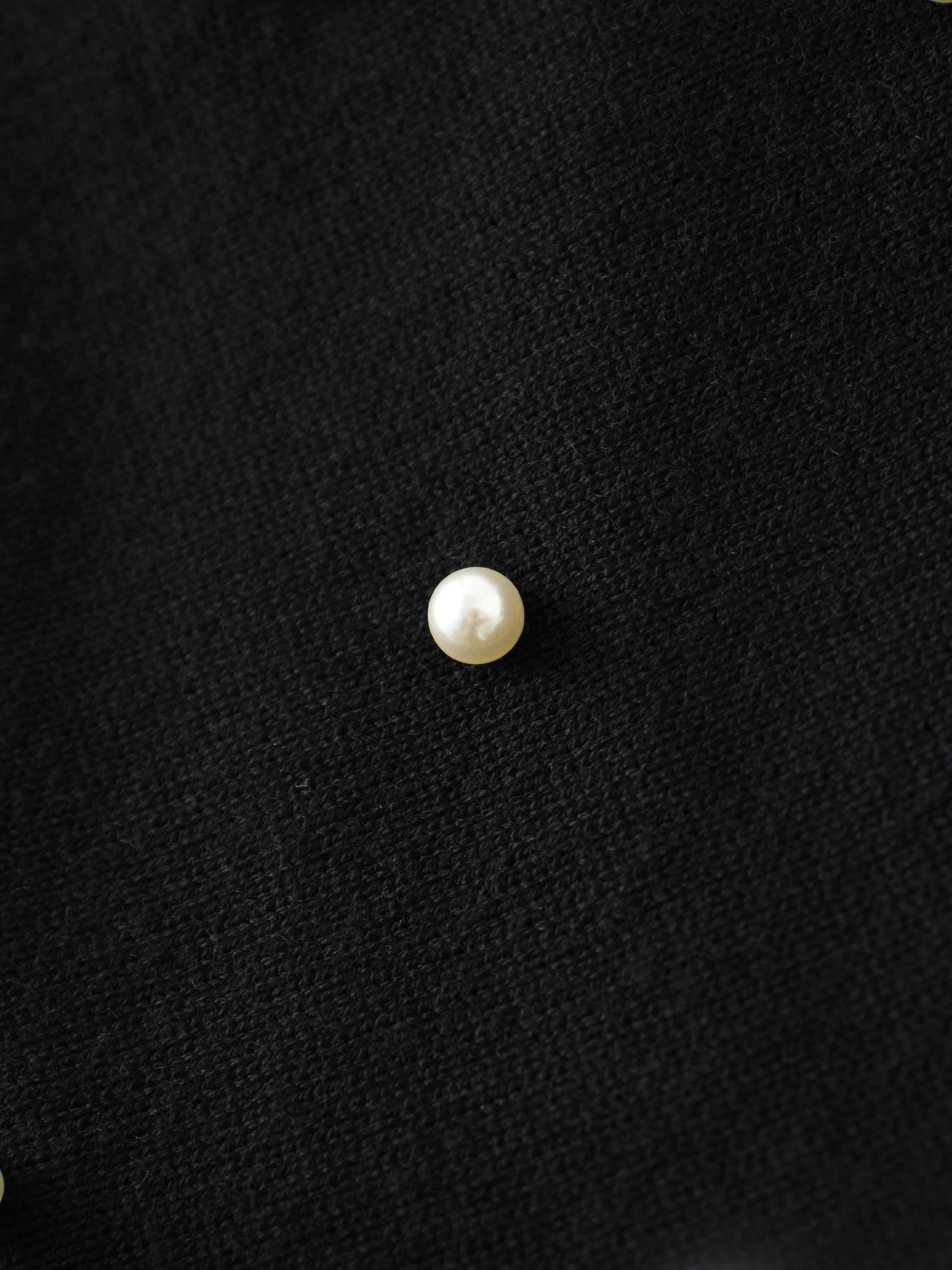 Pearl Embellished Sweater-Black