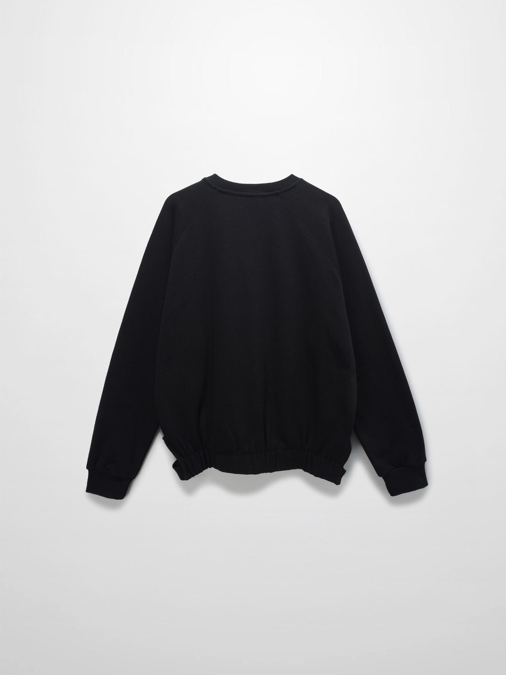 Side Strap Dolman Sweatshirt-Black