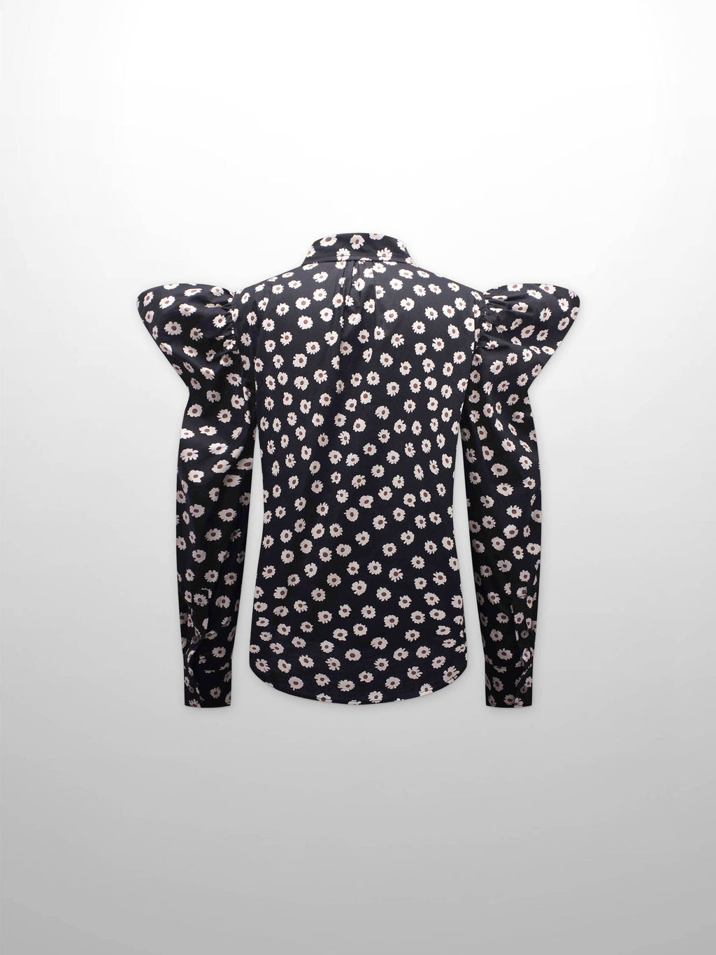 Puff Sleeve Blouse-Flower Poppy