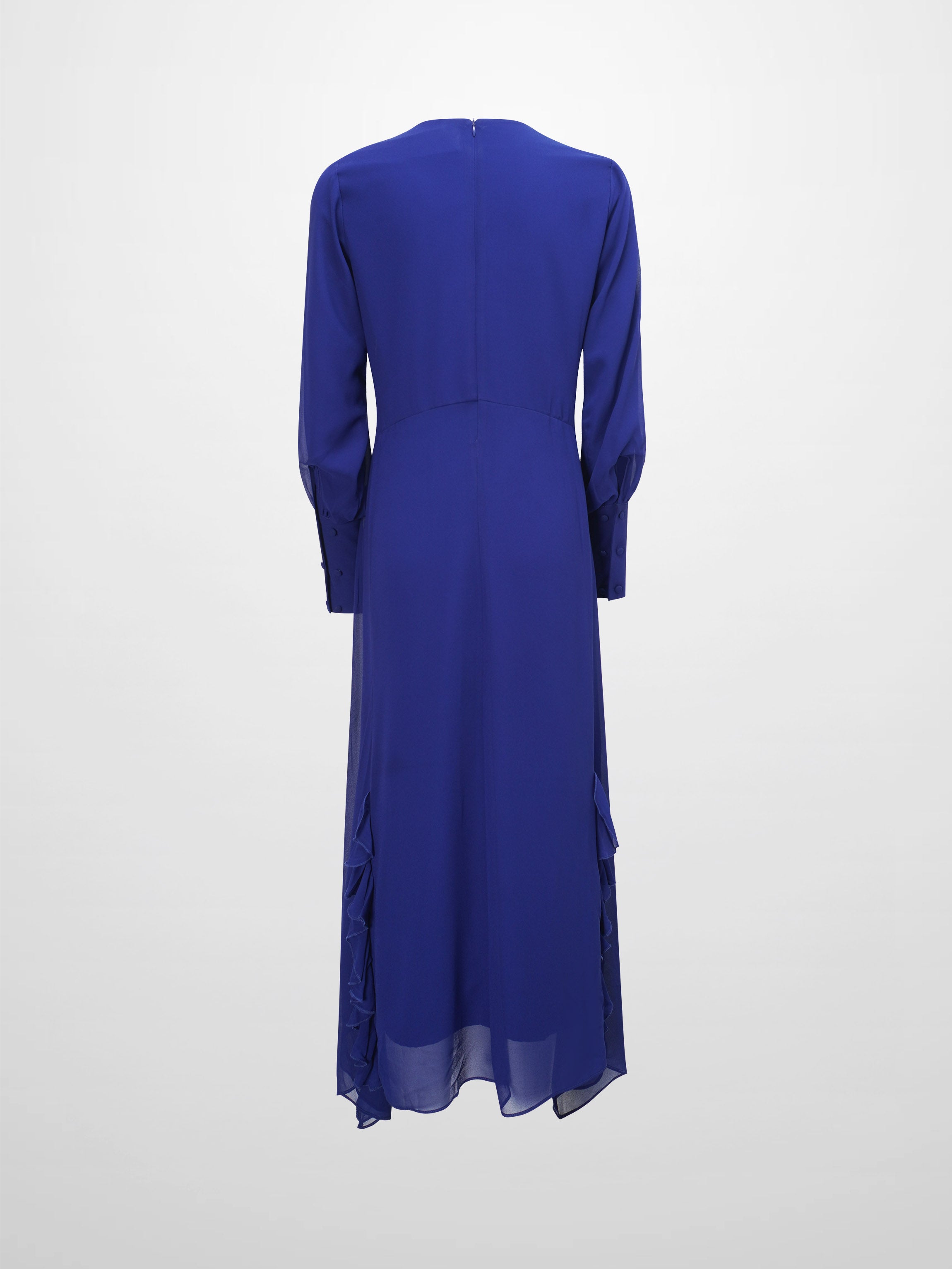 Asymmetrical Hem Dress-Medieval Blue