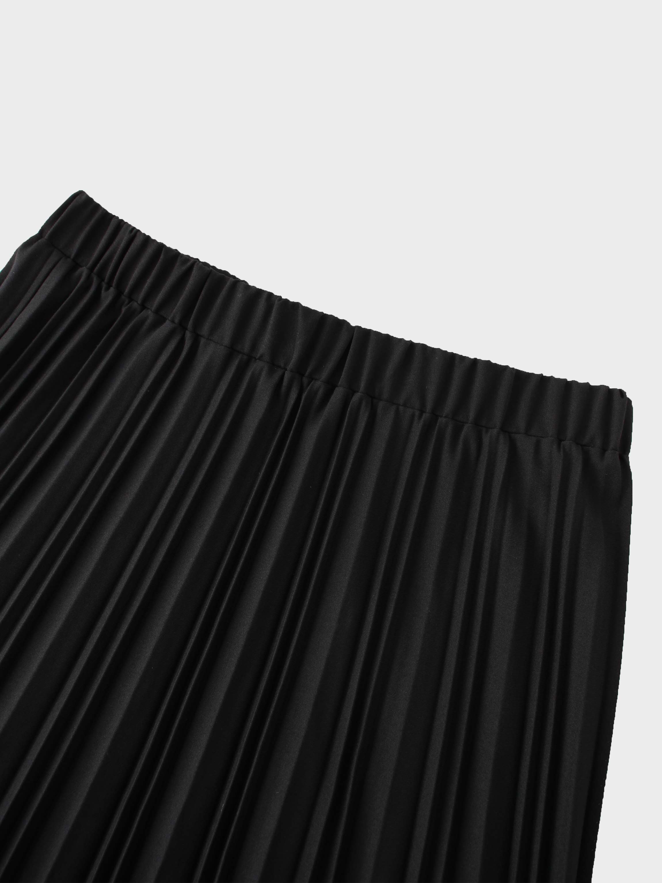 Mix Pleat Skirt-Black