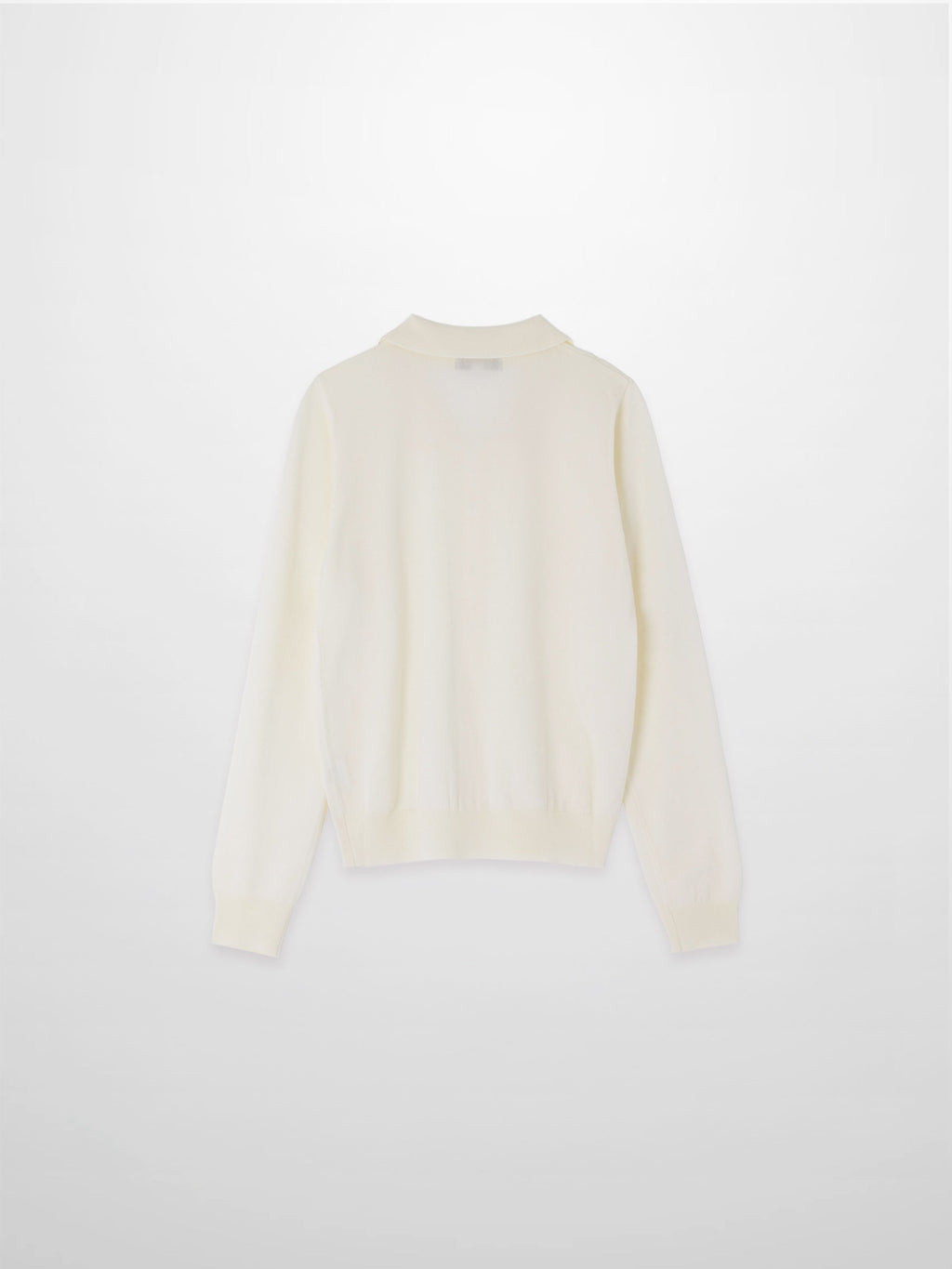 Wool Blend Collared Cardigan-Ivory