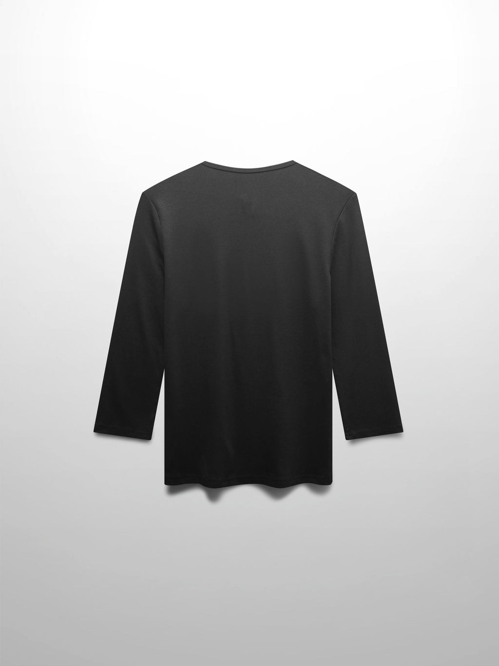 RIBBED HIGH V 3Q - BLACK