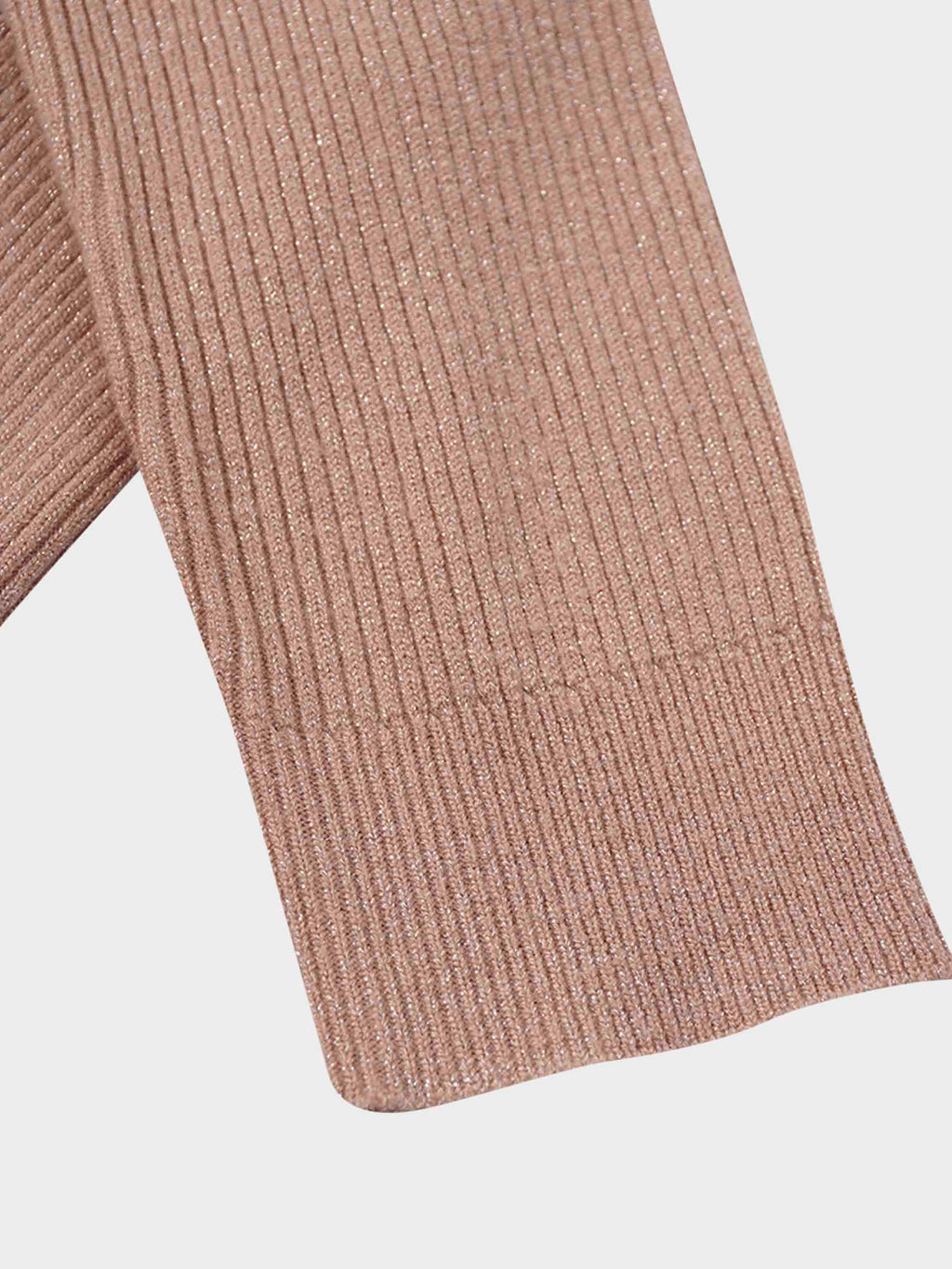 Lurex Ribbed Sweater-Blush
