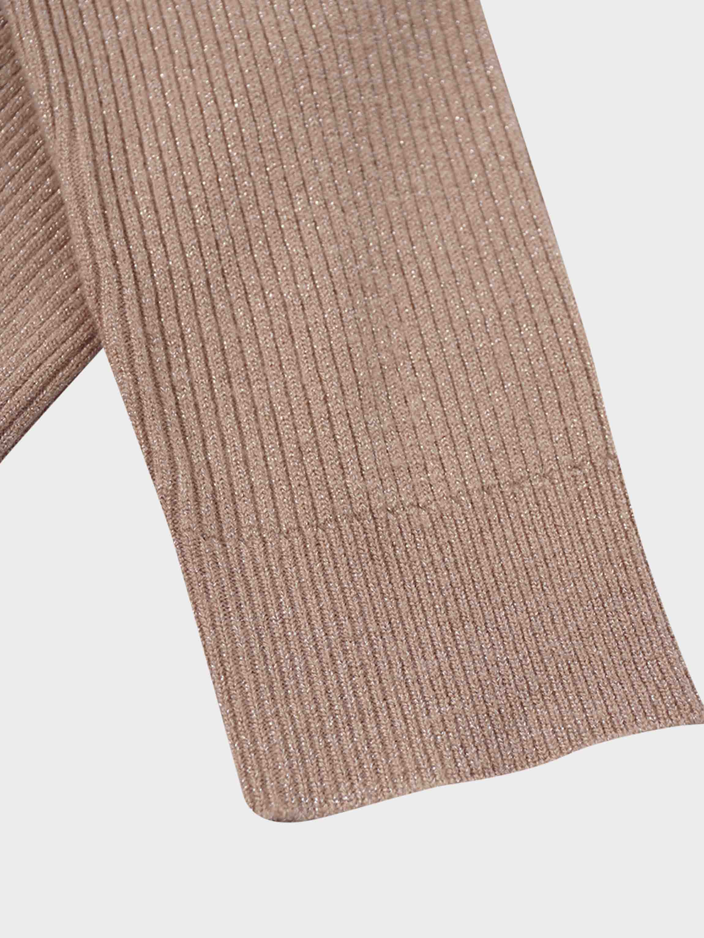 Lurex Ribbed Sweater-Blush