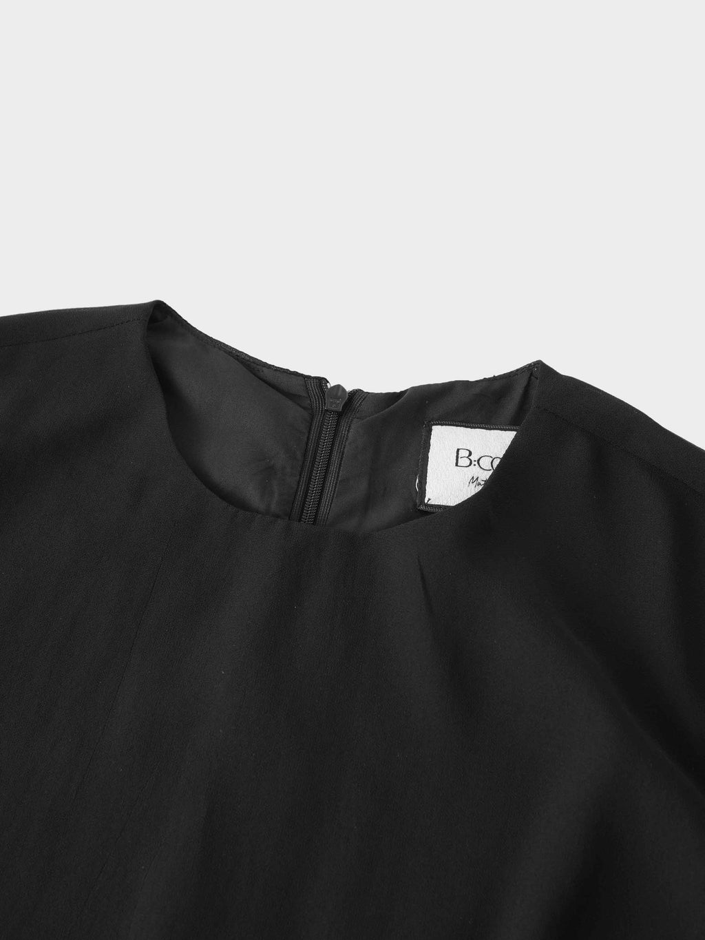 Ruffle Trim Maternity Dress-Black