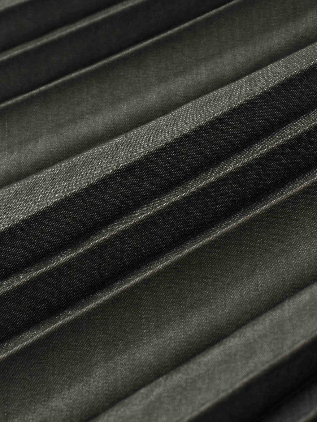 Denim Pleated Skirt-Olive