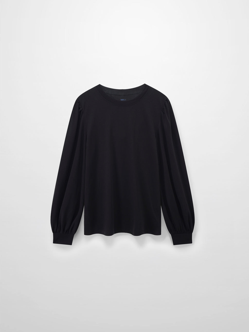 Bubble Sleeve T-Shirt-Black