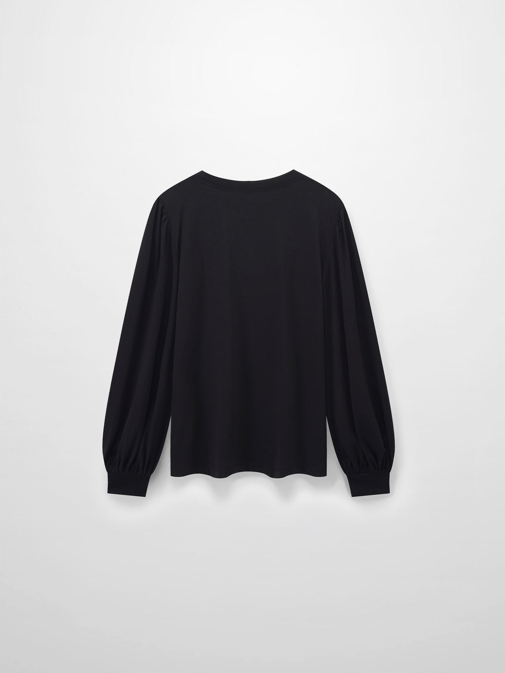 Bubble Sleeve T-Shirt-Black