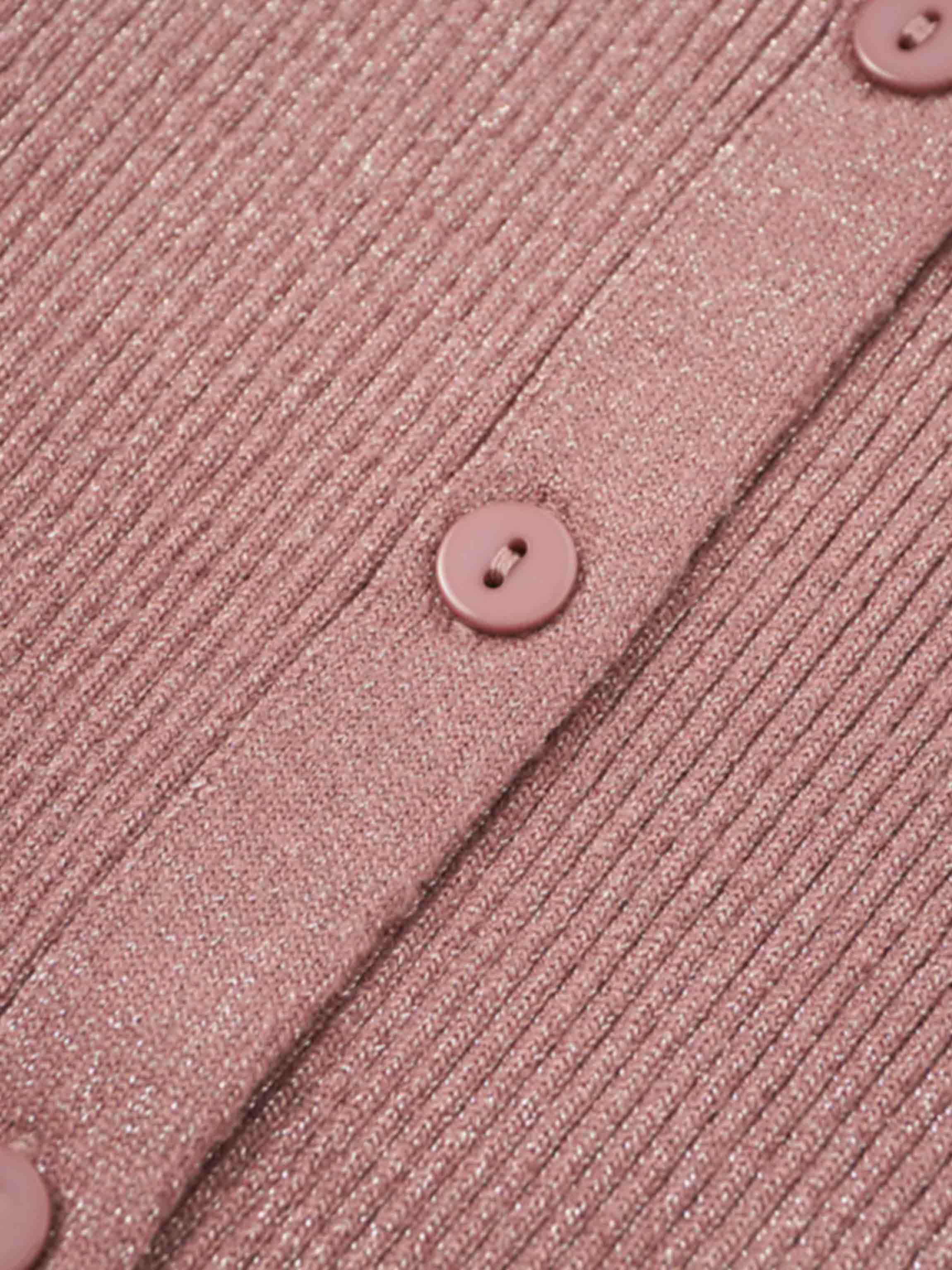 Lurex Ribbed Sweater-Mauve