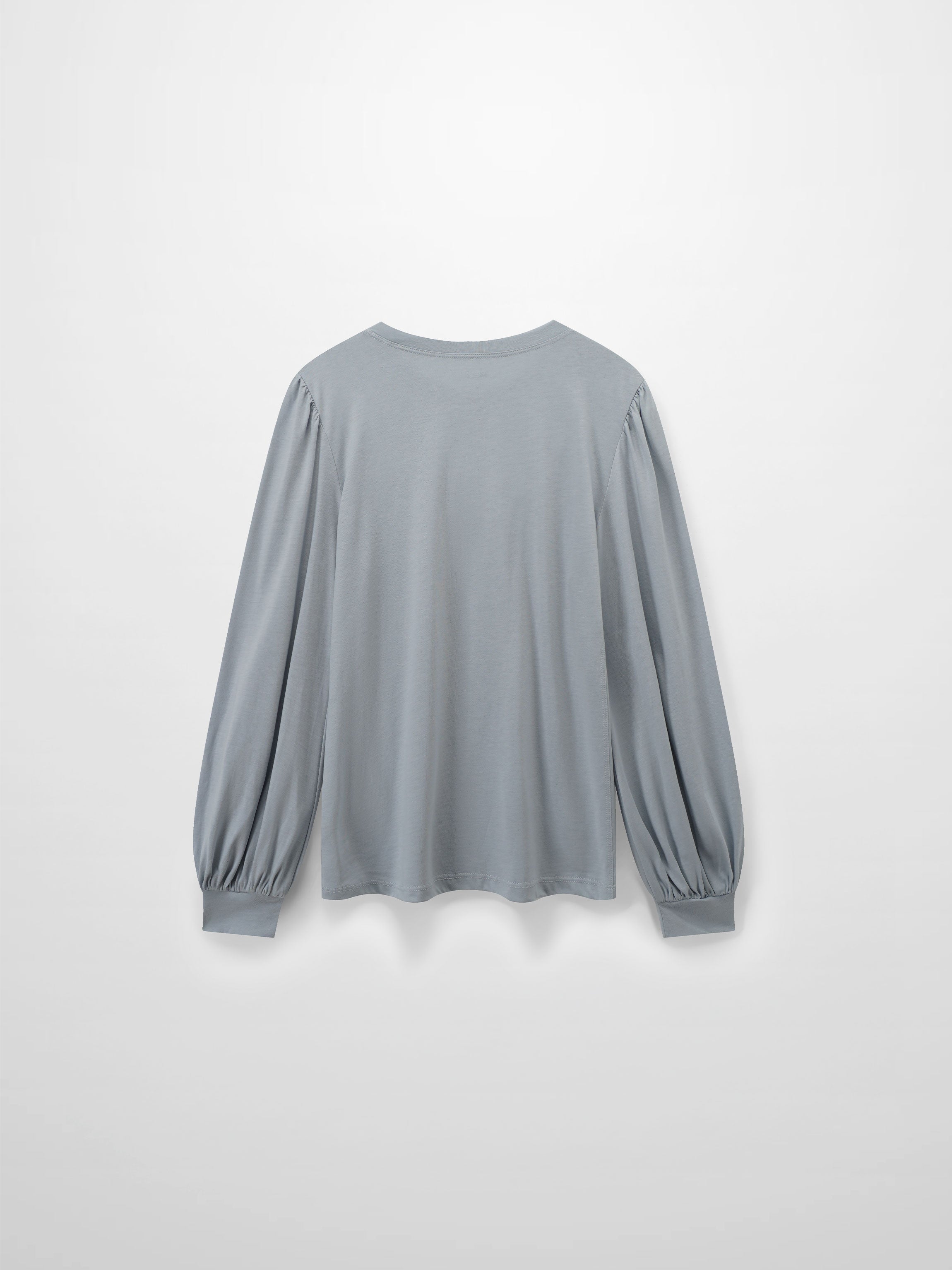Bubble Sleeve T-Shirt-Light Blue