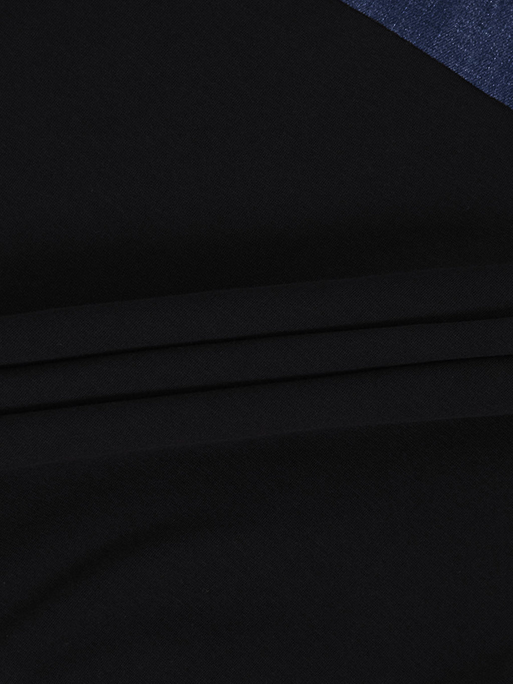 Collar Sweatshirt-Denim/Black