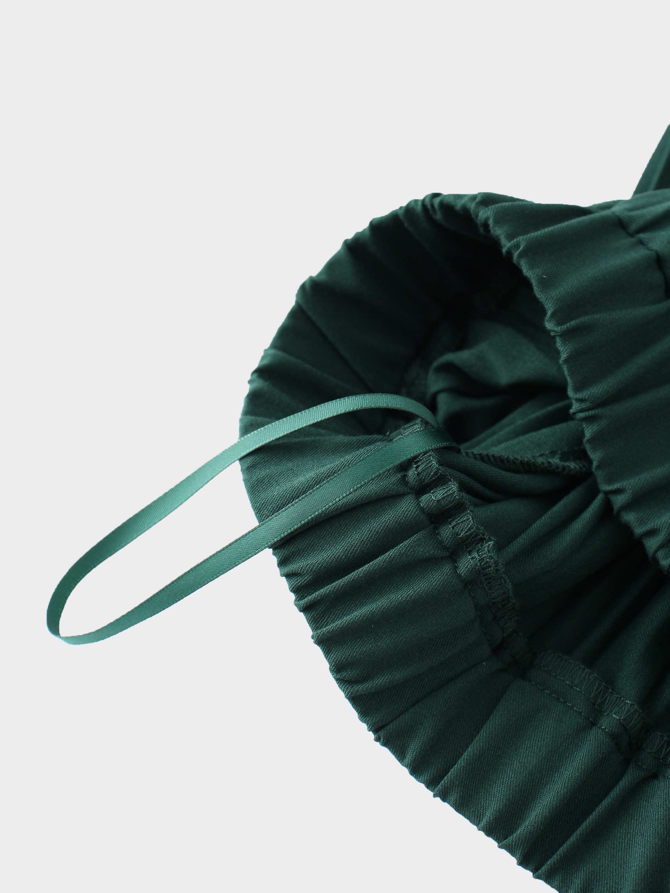 Mix Pleat Skirt-Emerald Green