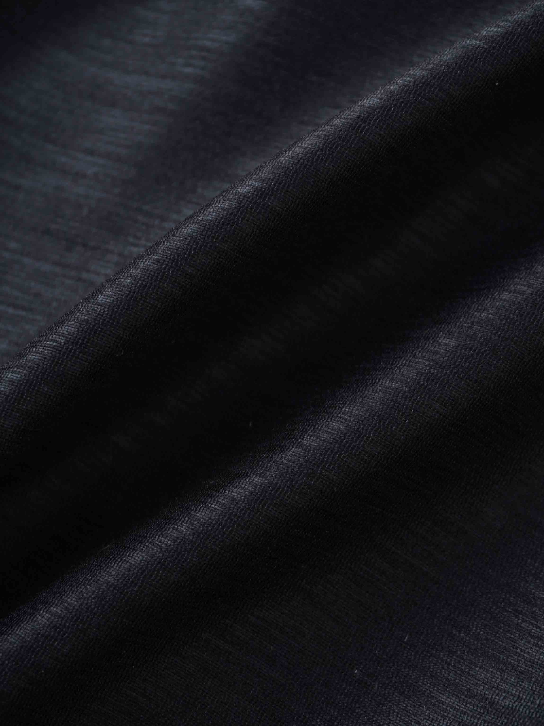 Textured Puff Sleeve Blouse-Black