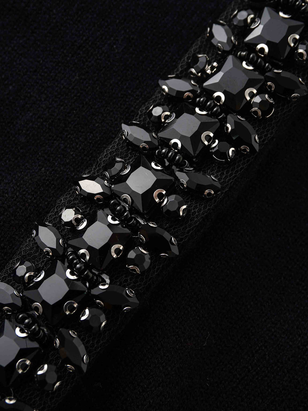 Embellished Cardigan Sweater-Black