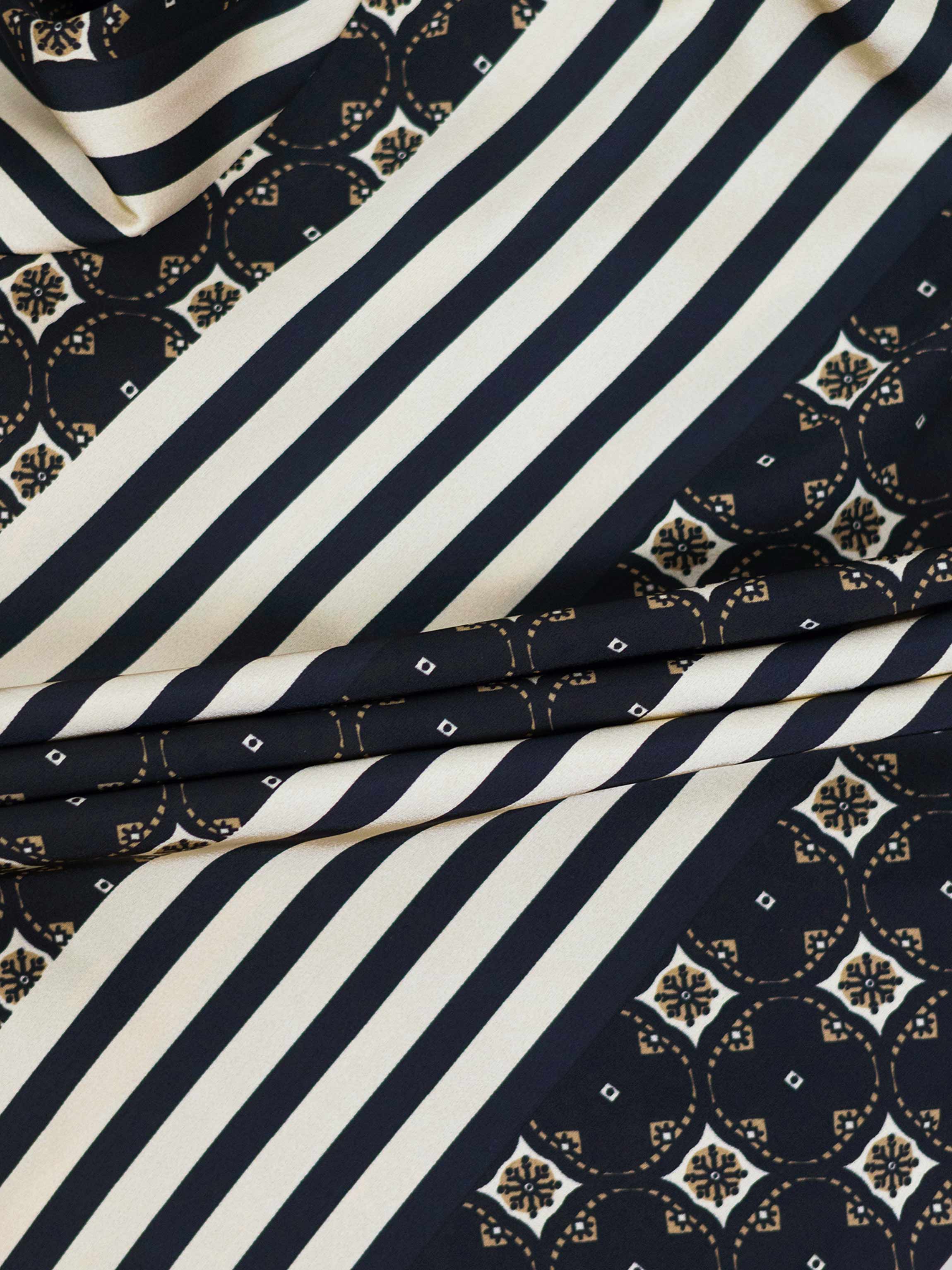 Bow Blouse-Geometric