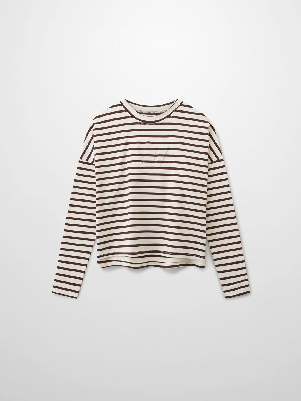 Crown Embossed T-Shirt-Brown/Ivory