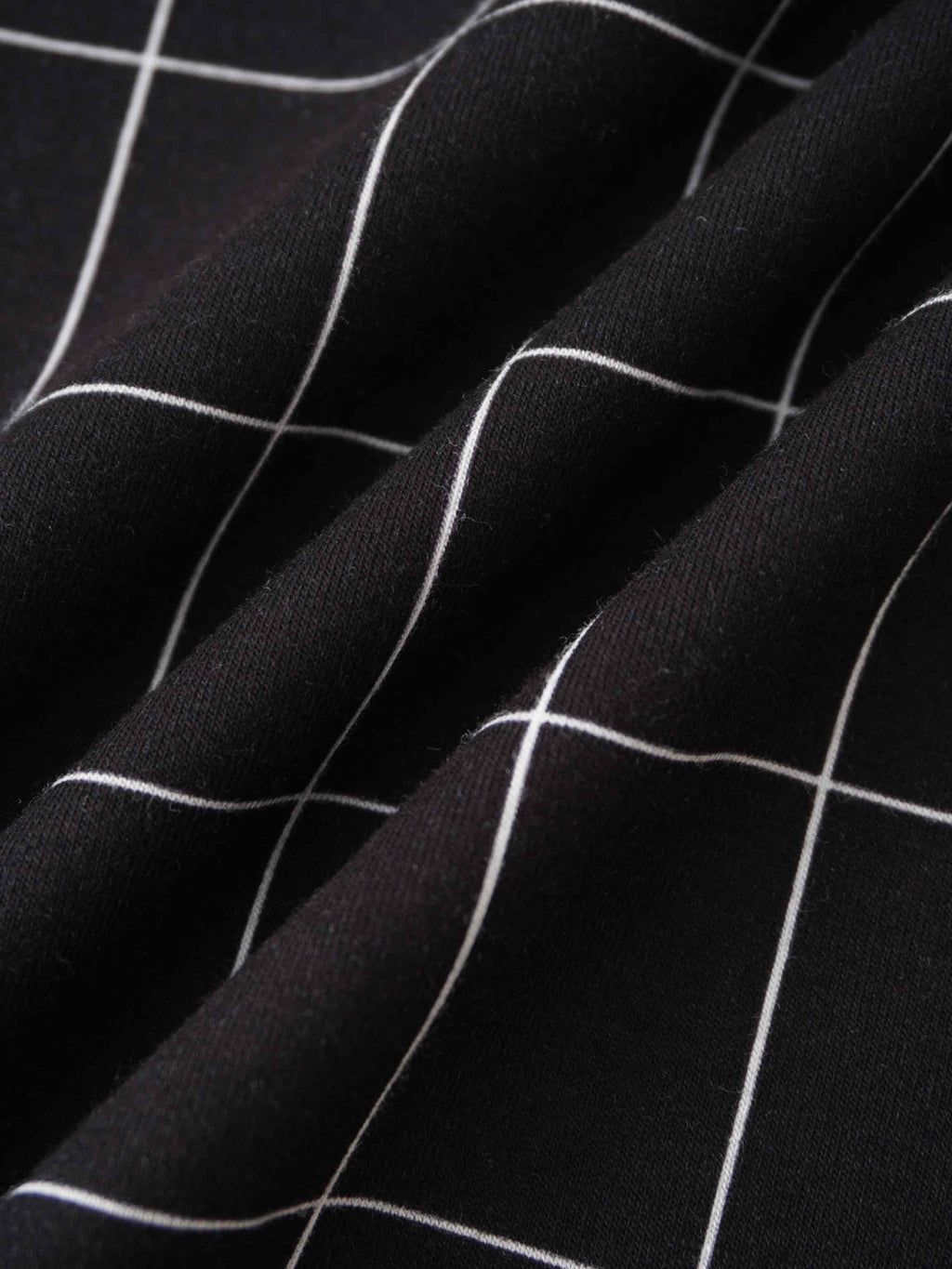 Printed Modal Turtleneck-Black Windowpane