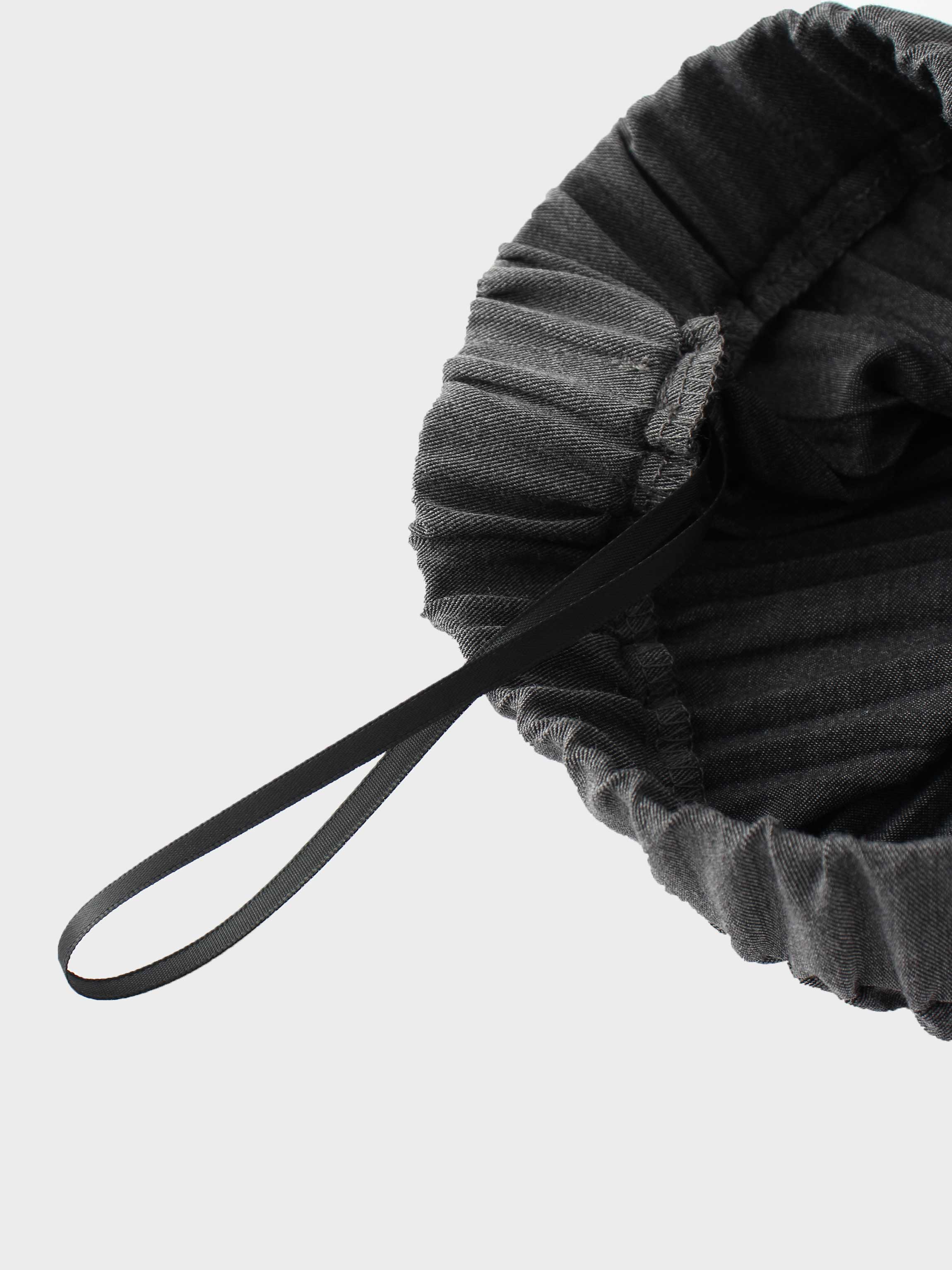 Mix Pleat Skirt-Denim Grey