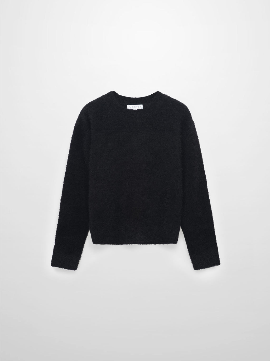 Mohair Crew Neck Sweater-Black