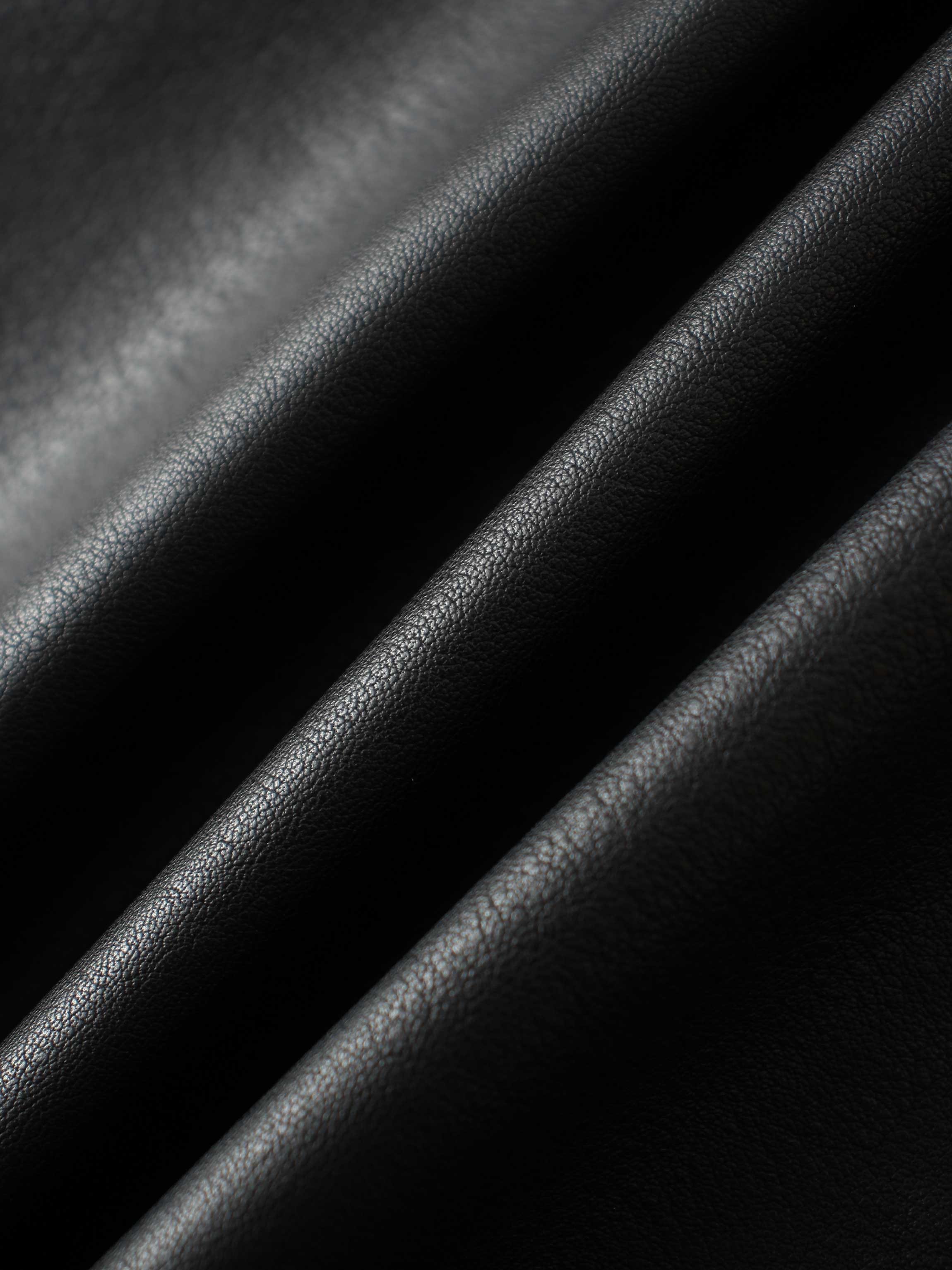 Side Stripe Faux Leather Skirt-Black