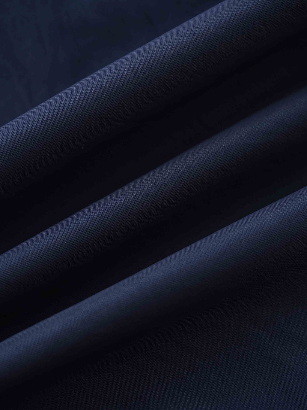 Bubble Sleeve Taffeta Top-Navy