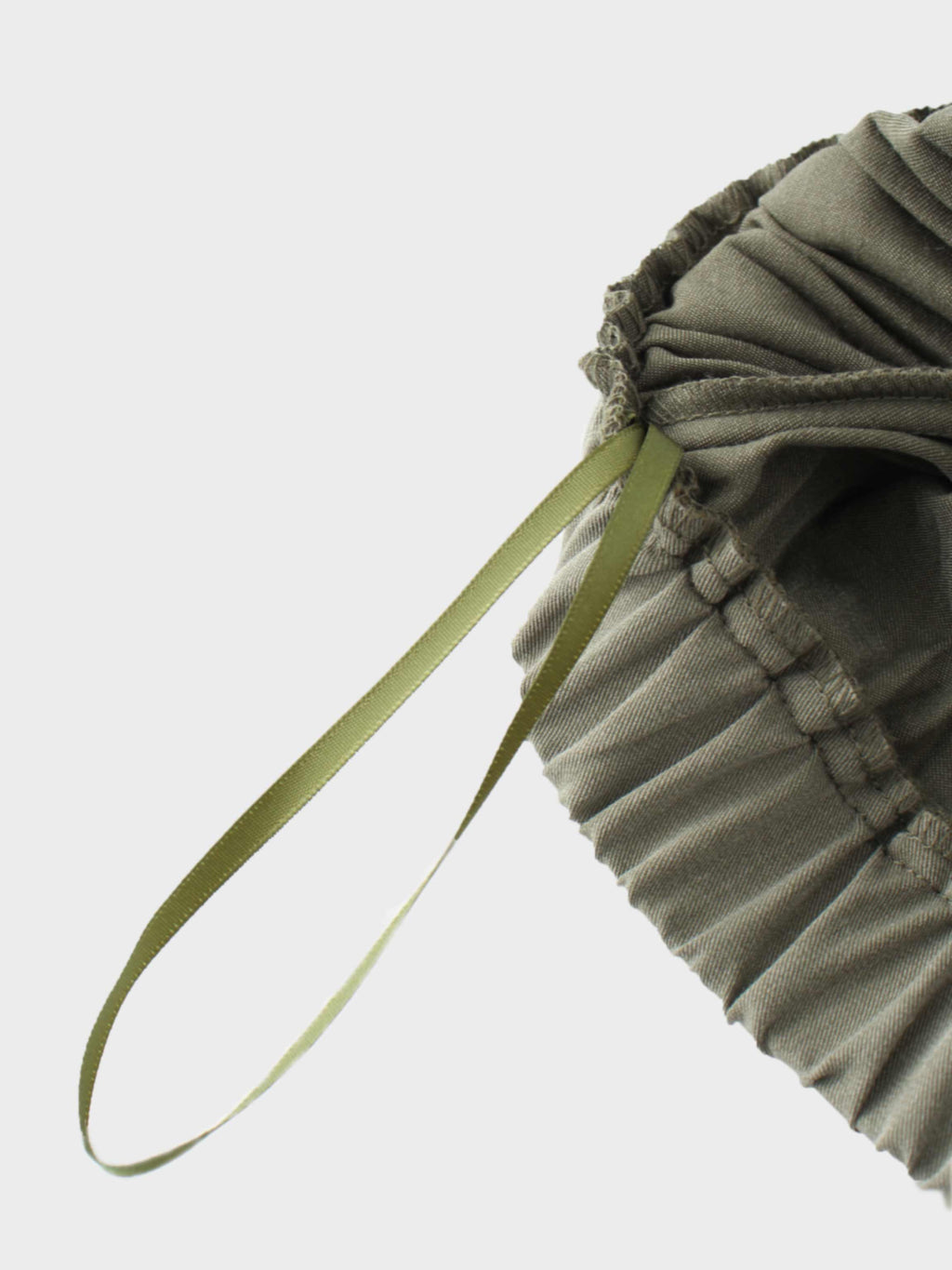 Mix Pleat Skirt-Olive Green