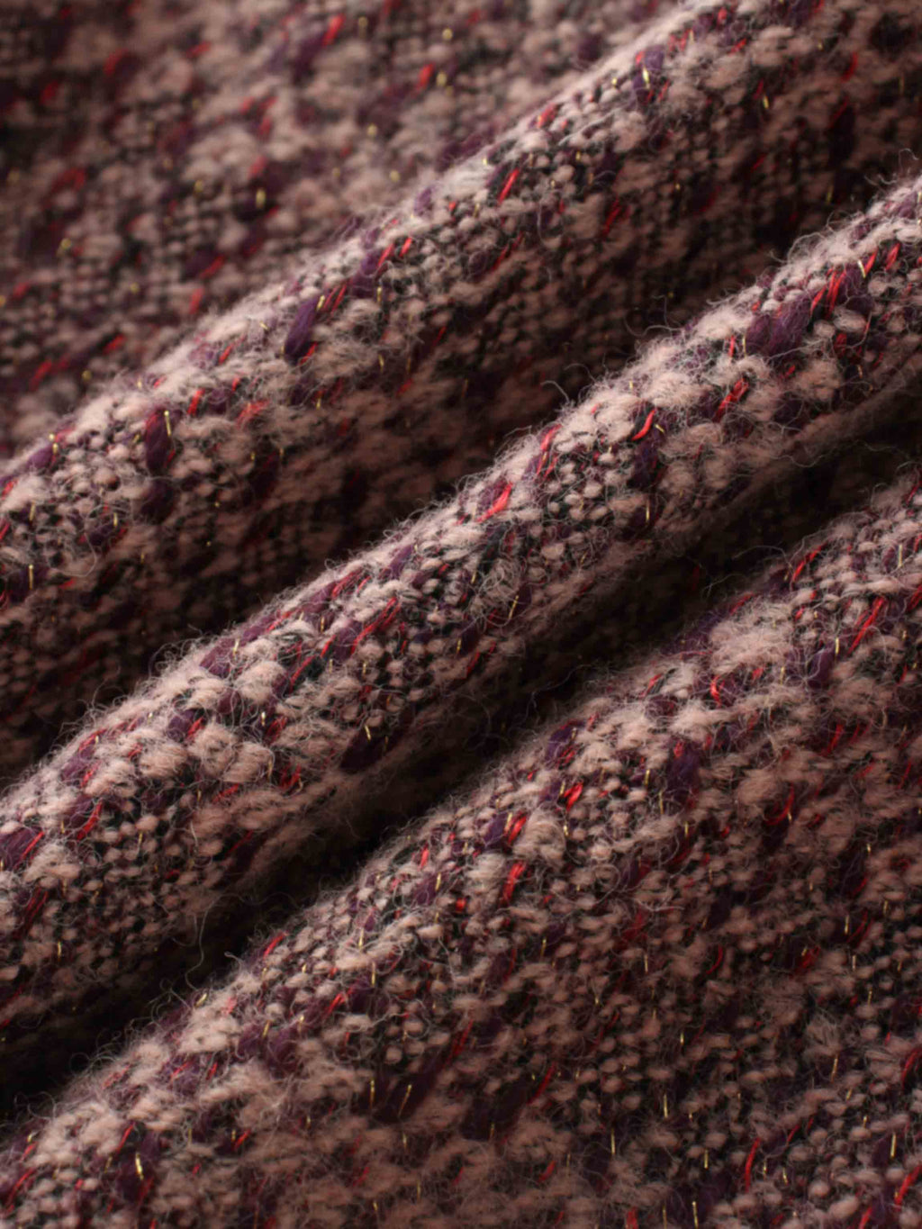 Boucle Jacket-Pink/Burgundy