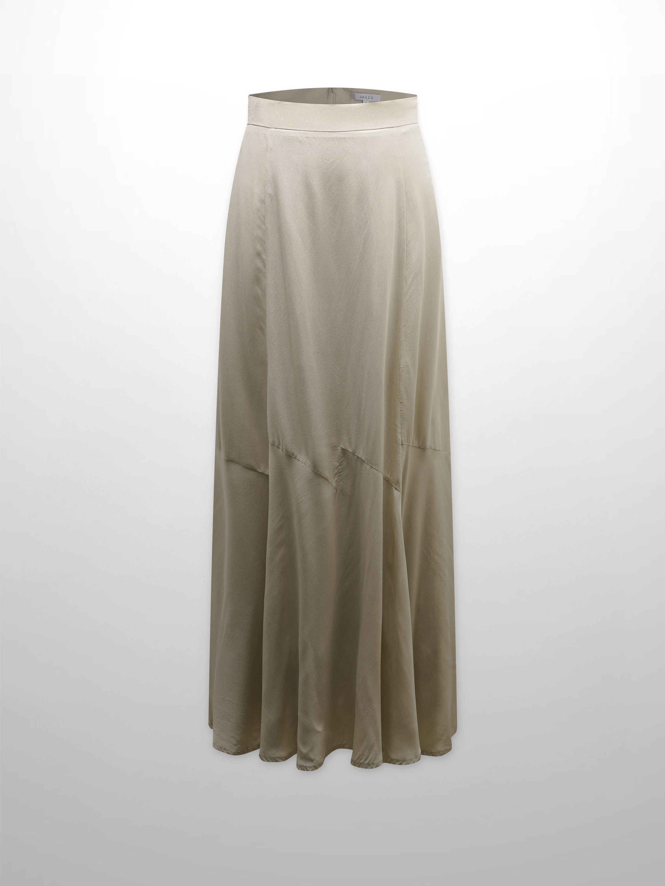 TRUMPET FLARE SKIRT-TAUPE