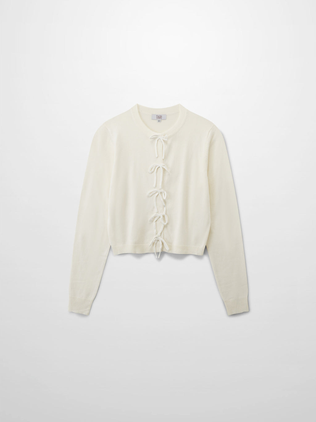 5 Bow Crop Cardigan-Ivory