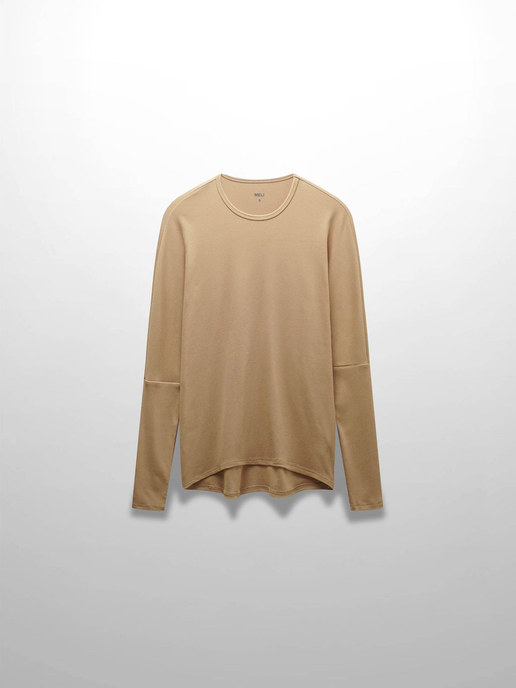 CREW RIBBED DOLMAN-TAUPE