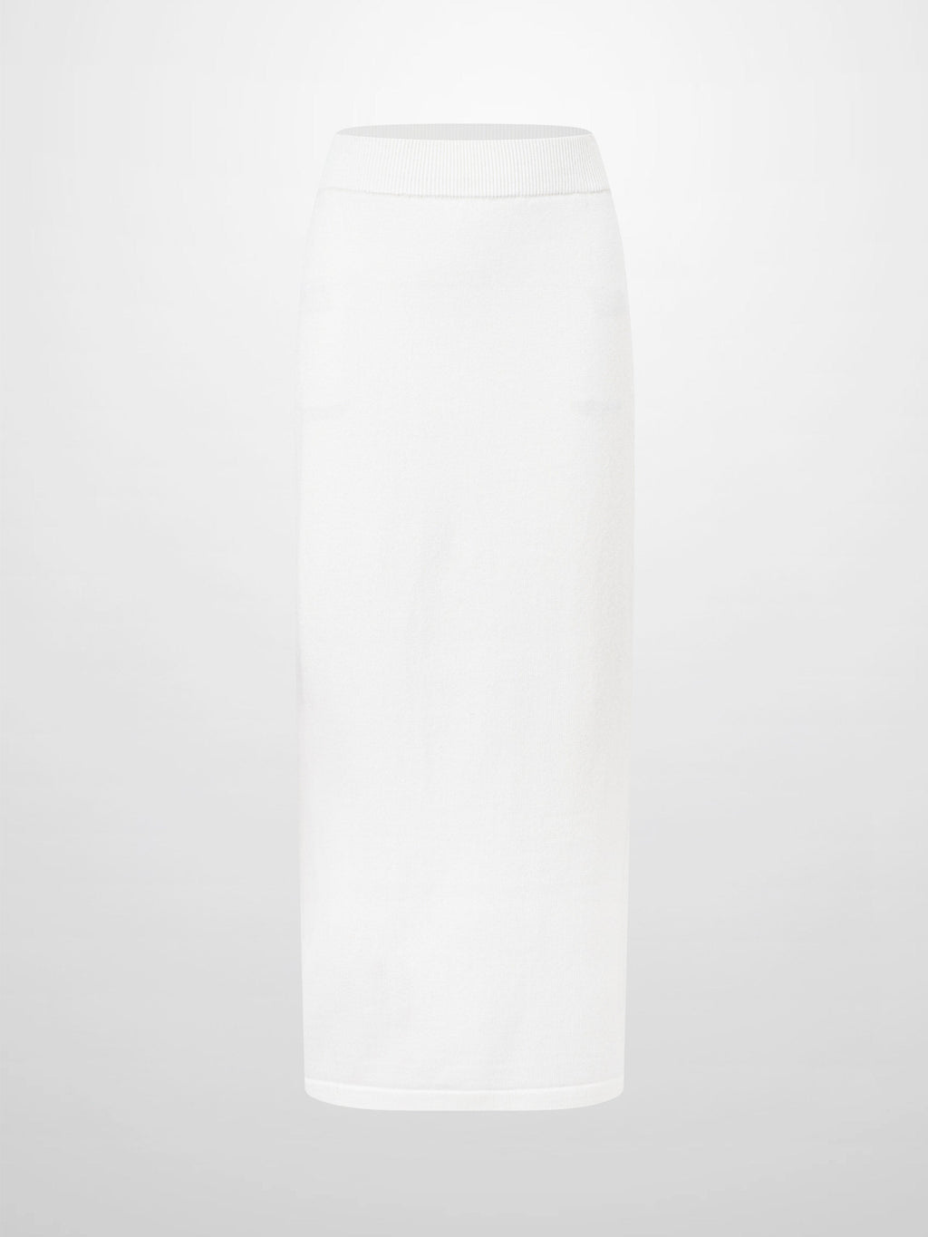Side Zipper Straight Maxi Skirt-Cream