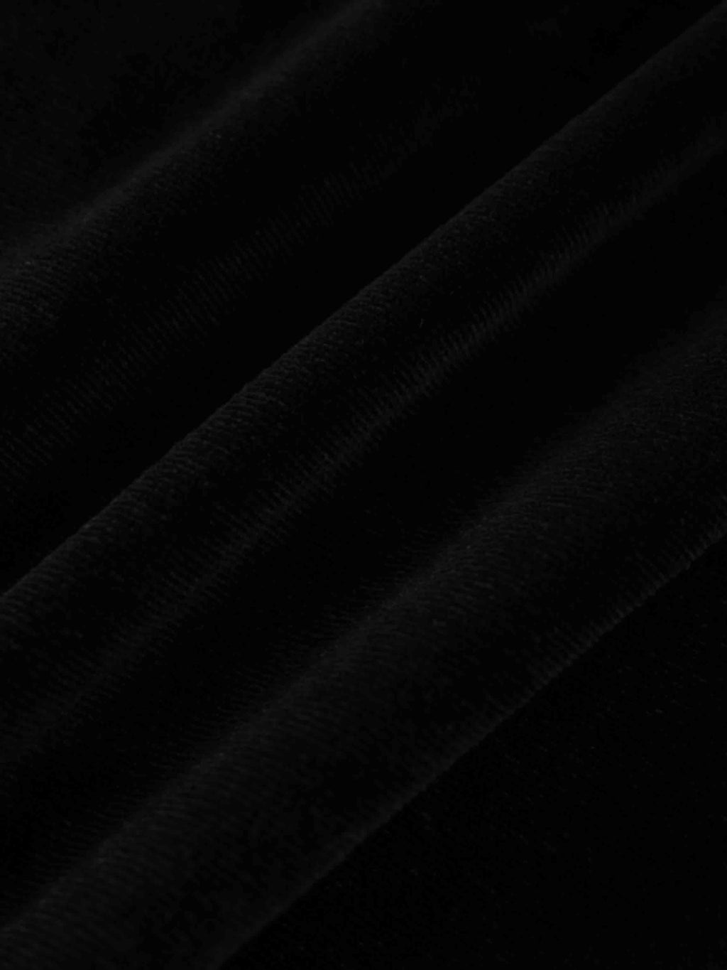 Velour Button Down Blouse-Black