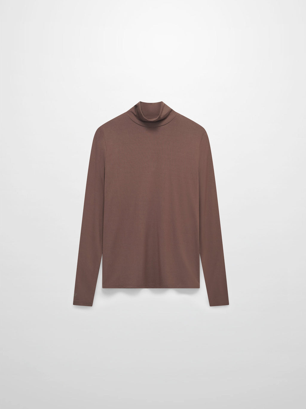 Modal Turtleneck Long Sleeve-Mocha Mousse