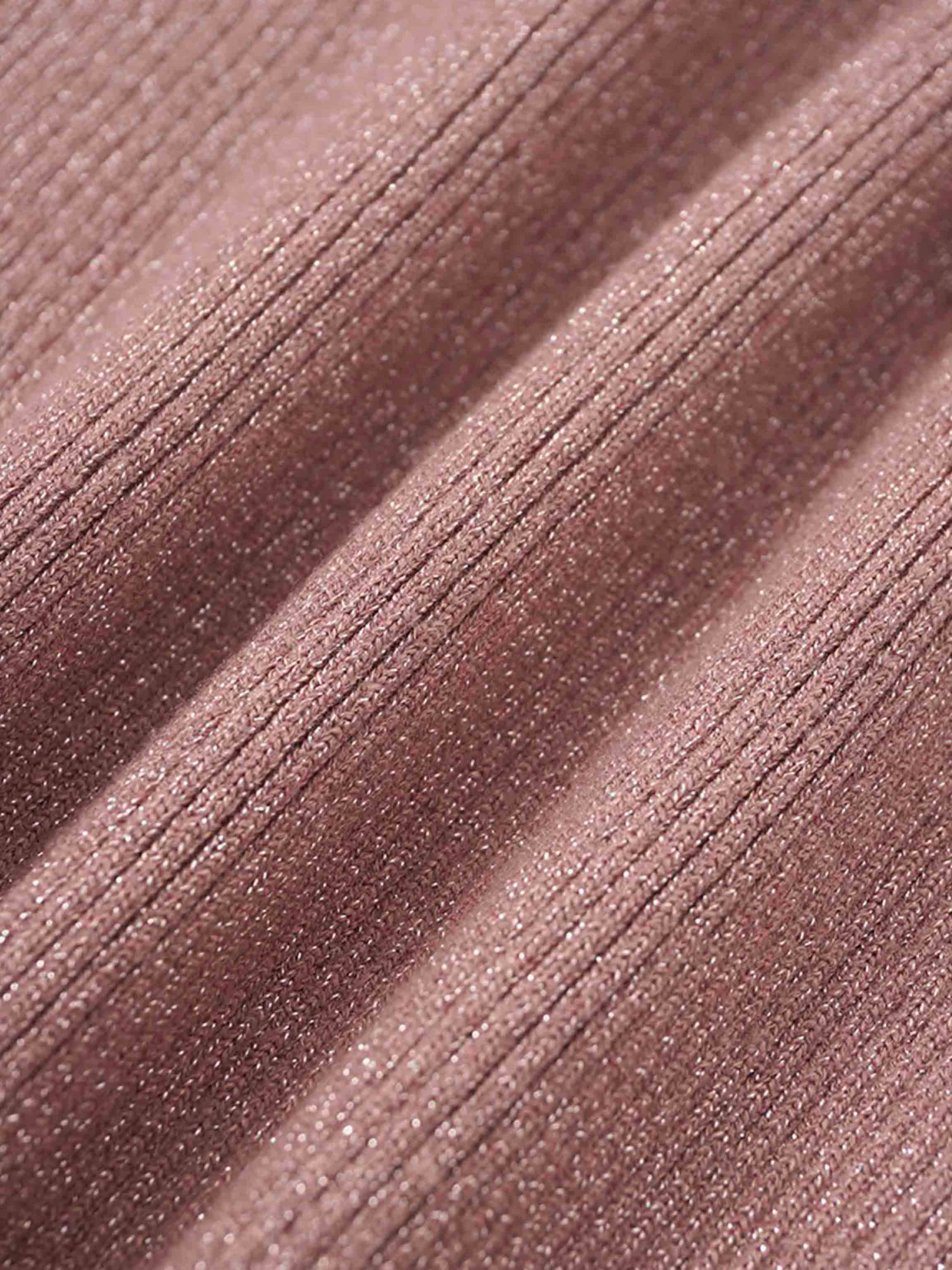 Lurex Ribbed Sweater-Mauve
