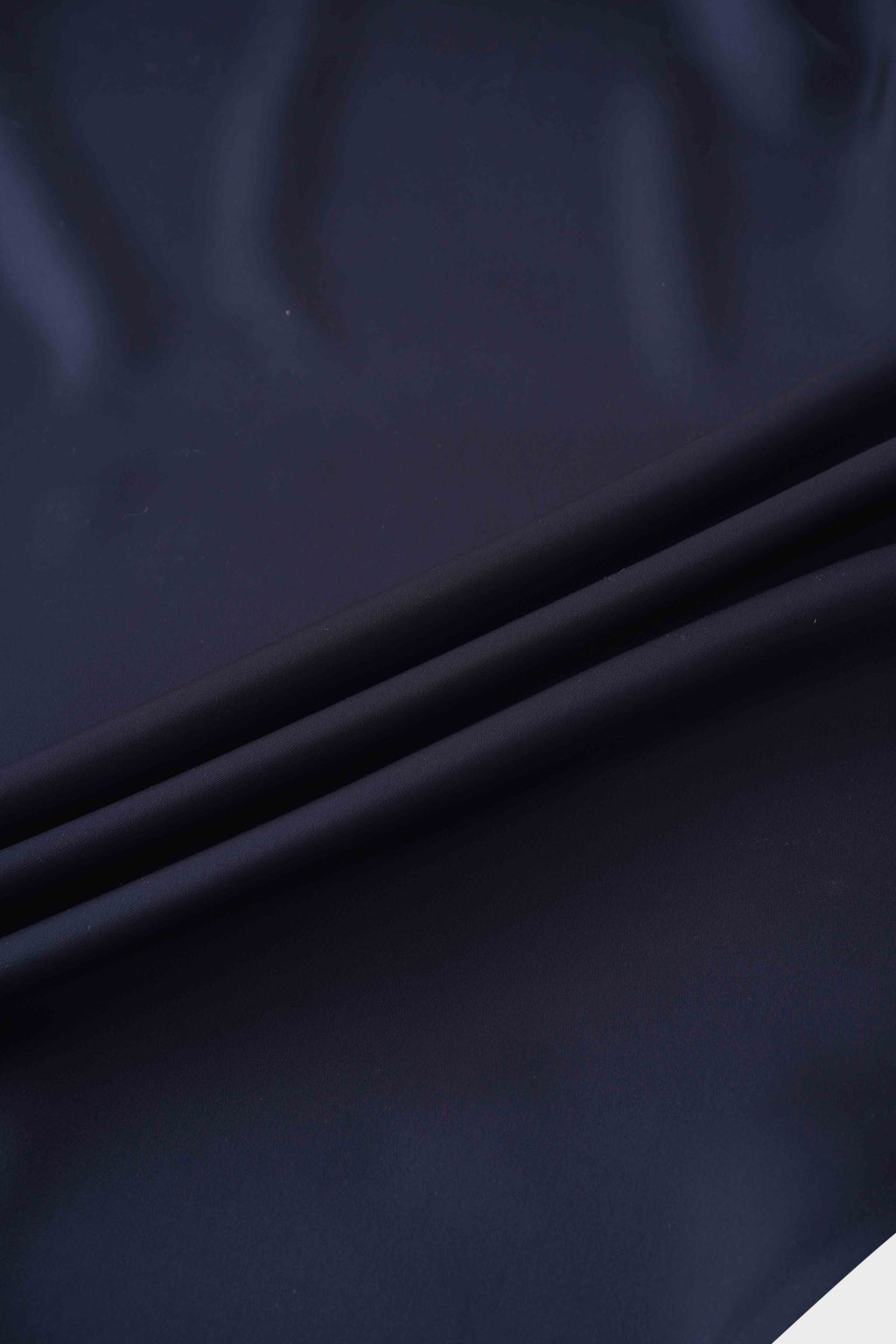 Solid Faux Satin Slip Skirt-Dark Blue/Navy